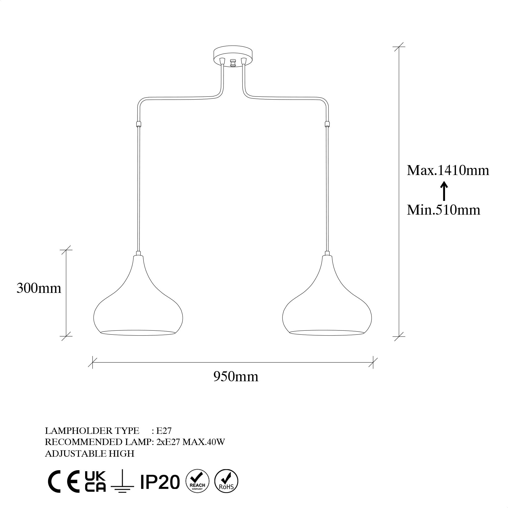 Muba pendant lamp - patina