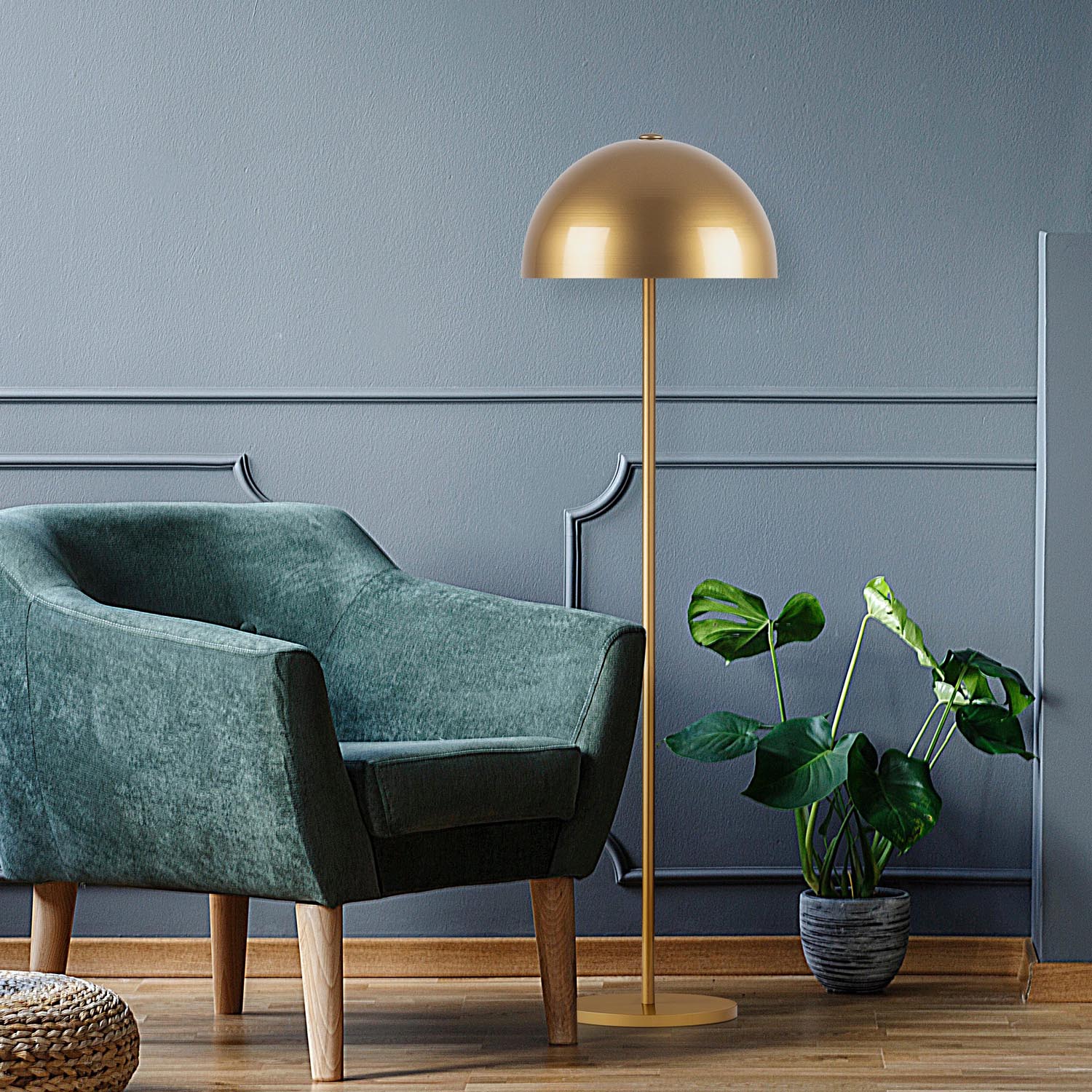 Lampadaire mélangé - or