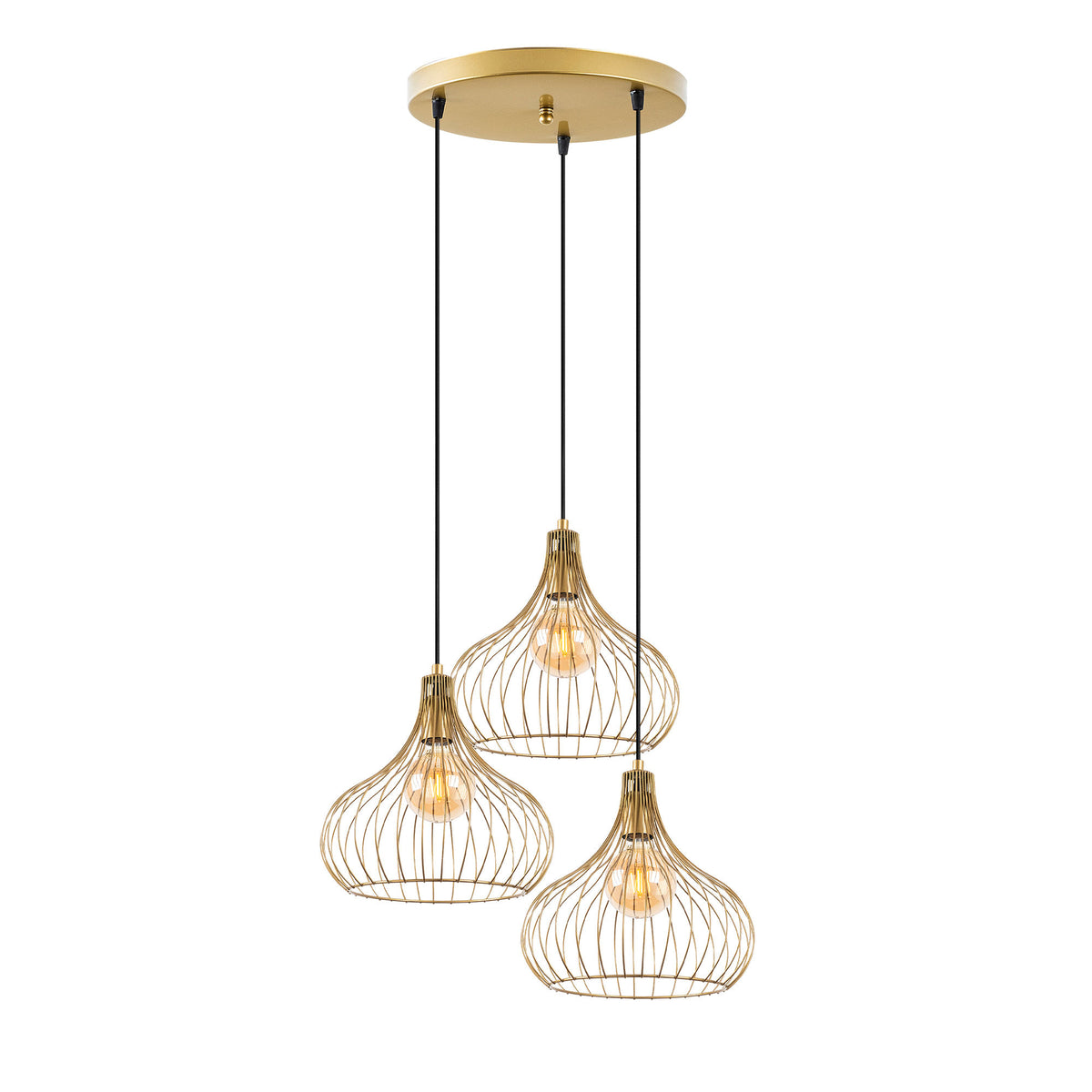 Teldamla Pendellampe - Glänzendes Gold in Glänzendes Gold präsentiert im Onlineshop von KAQTU Design AG. Pendelleuchte ist von Opviq