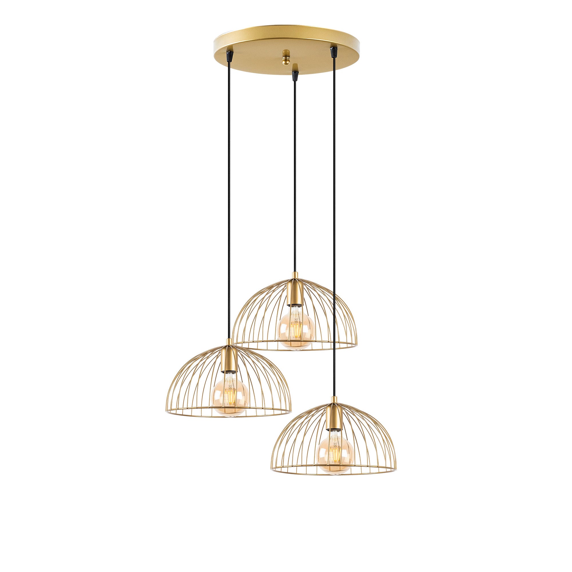 Telkure - 12000 in Glänzendes Gold präsentiert im Onlineshop von KAQTU Design AG. Pendelleuchte ist von Opviq