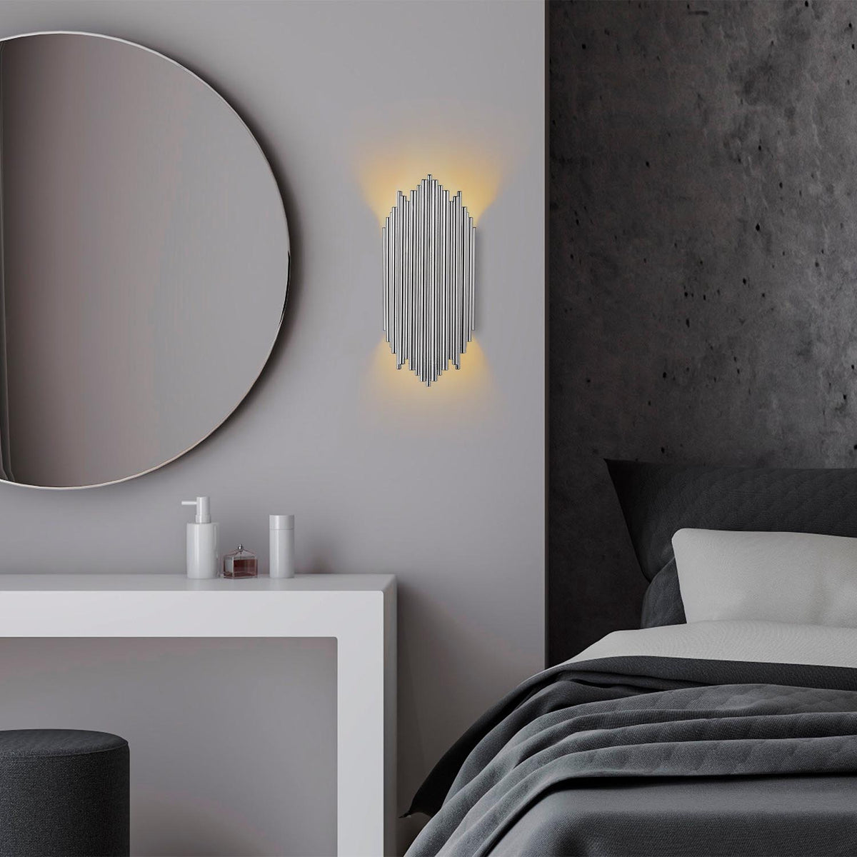 Kara Wandleuchte - Chrome in Chrome präsentiert im Onlineshop von KAQTU Design AG. Wandleuchte ist von Opviq