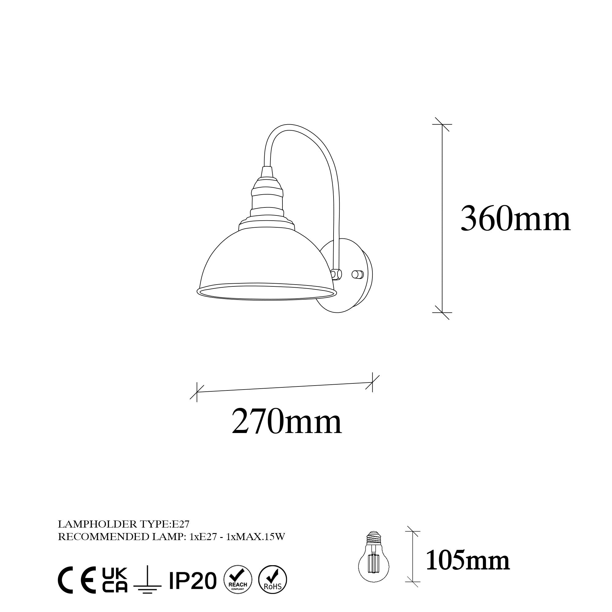 Varzan Wall Lampe - Vintage