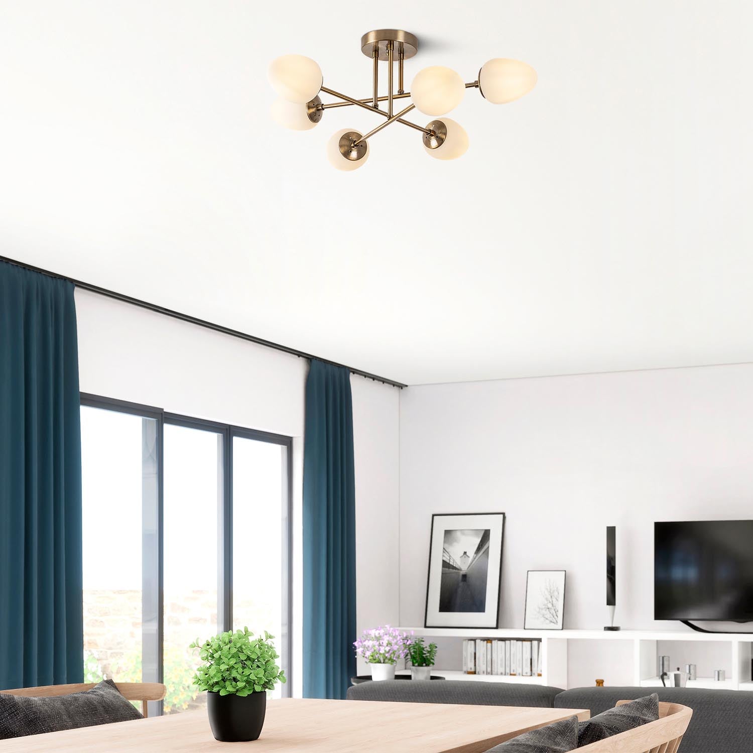 Entdecken Sie die Camflo Deckenleuchte von Opviq – ein eleganter Vintage-Kronleuchter, der jedem Raum Stil und Raffinesse verleiht.