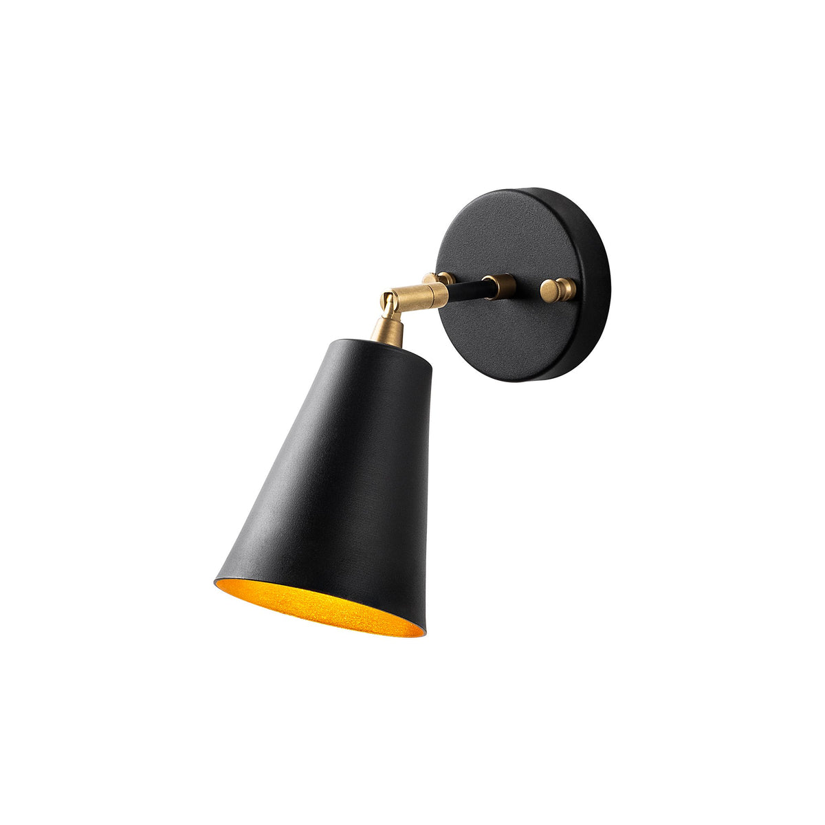 Evander Wandleuchte - Schwarz Gold in Schwarz Gold präsentiert im Onlineshop von KAQTU Design AG. Wandleuchte ist von Opviq