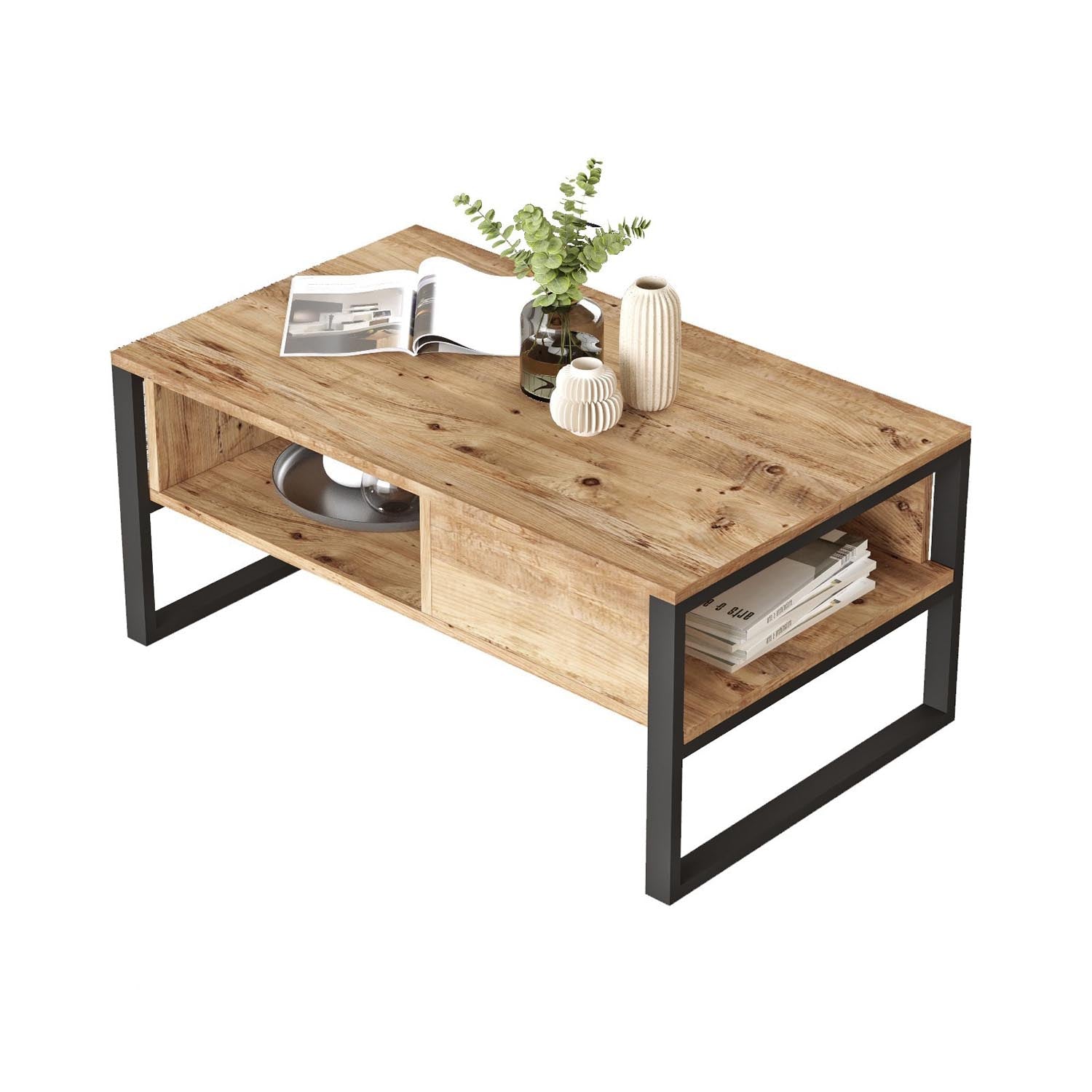 Ml34-A in Atlantische Kiefer präsentiert im Onlineshop von KAQTU Design AG. Beistelltisch ist von Hanah Home