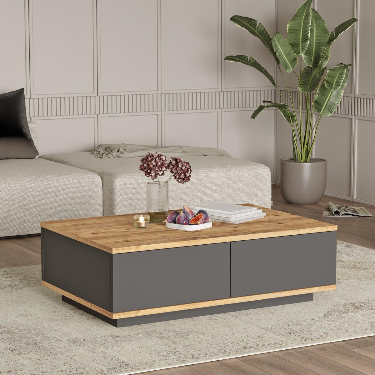 FR14 Sofatisch - Atlantische Kiefer
Anthrazit in Atlantische Kiefer / Anthrazit präsentiert im Onlineshop von KAQTU Design AG. Couchtisch ist von Hanah Home