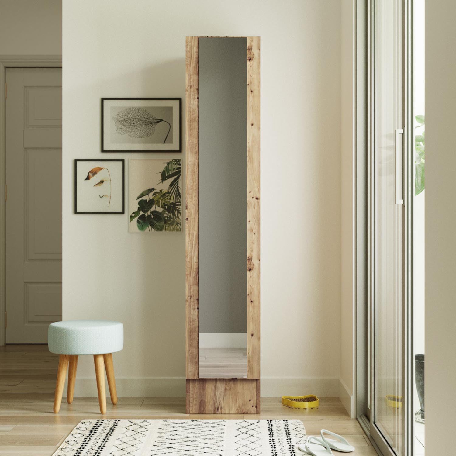 Verleihen Sie Ihrem Eingangsbereich mit der Ml14 Garderobe aus Atlantischer Kiefer von Hanah Home einen modernen Touch. Funktional und stilvoll!