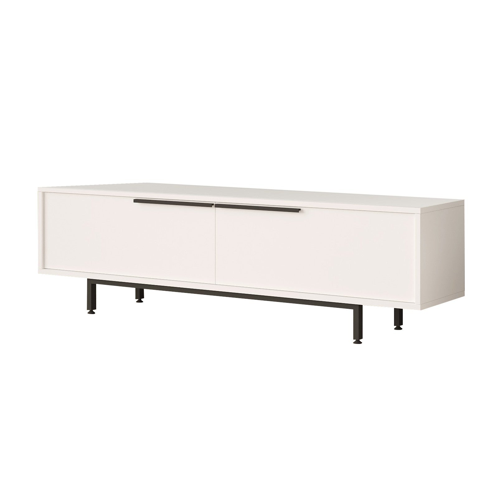 Verleihen Sie Ihrem Wohnraum mit dem eleganten On1 Sideboard in Weiß von Hanah Home einen modernen Akzent und optimalen Stauraum.