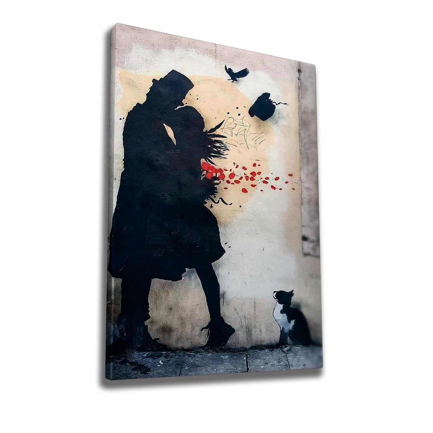 Bringen Sie mit dem beeindruckenden Street Art Leinwandgemälde von Kenny Random (50 x 70 cm) lebendige Farben und urbanen Charme in Ihr Zuhause!