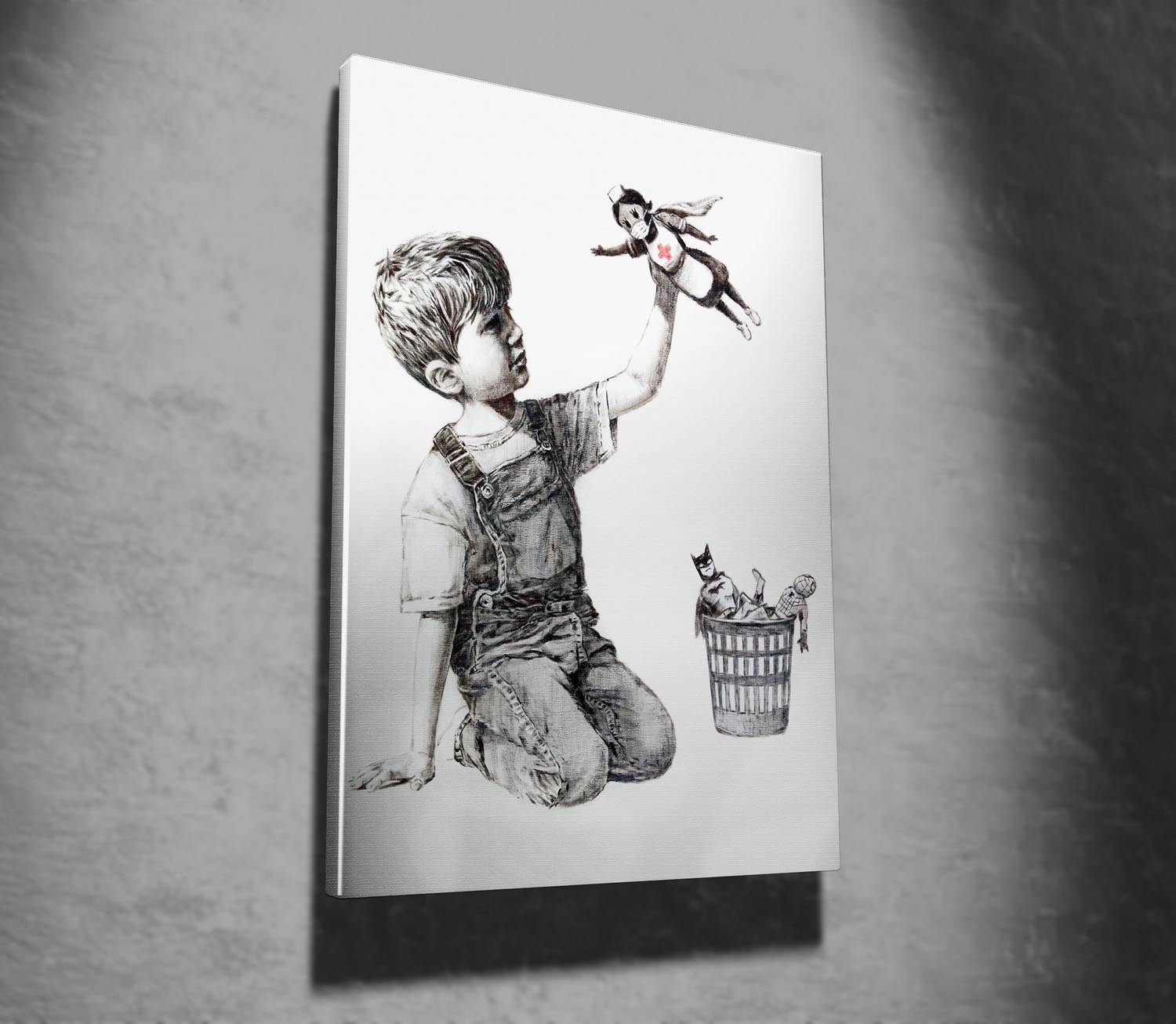 Erleben Sie das WY62 (50 x 70) von Wallity – ein fesselndes Banksy-Bild, das Emotionen weckt und jeden Raum lebendig macht.