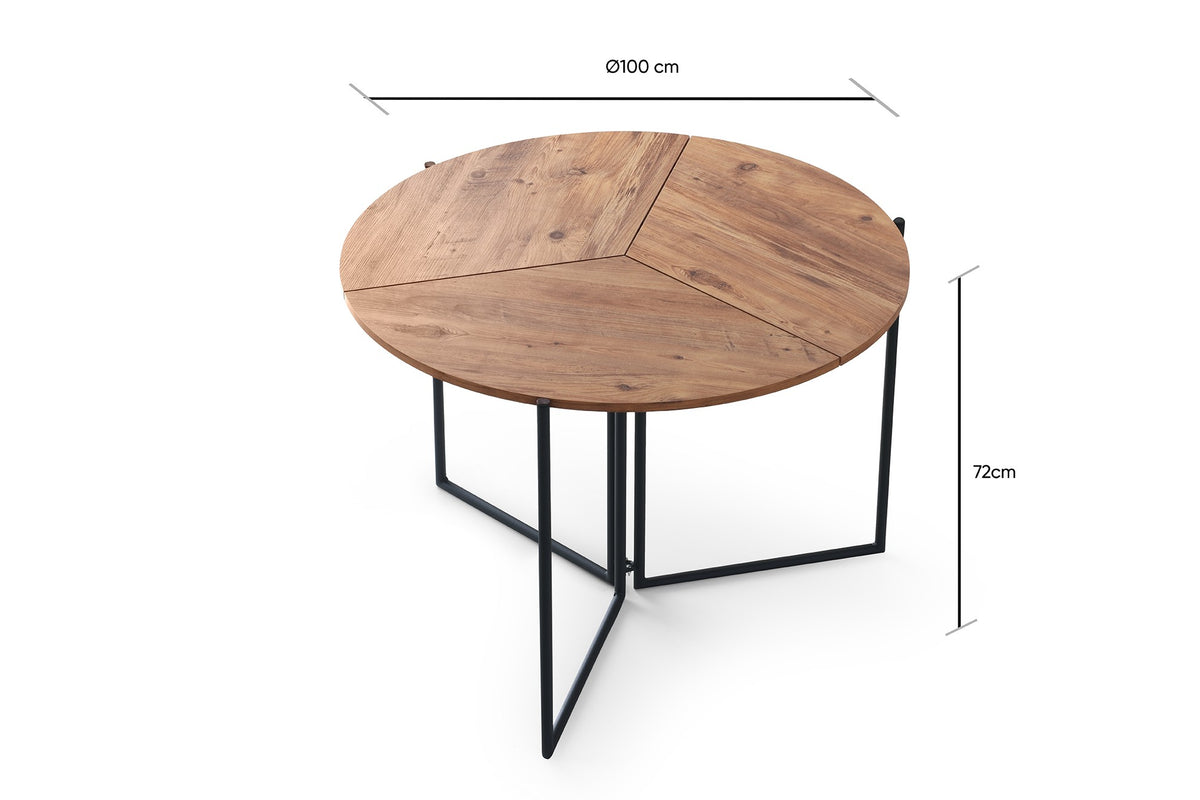 Yaprak Esstisch - Atlantische Kiefer in Atlantische Kiefer präsentiert im Onlineshop von KAQTU Design AG. Esstisch ist von Hanah Home