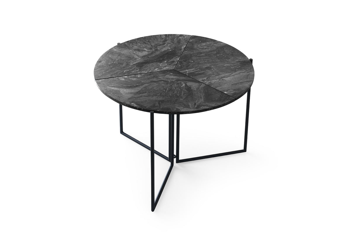 Yaprak Esstisch - Anthrazit in Anthrazit präsentiert im Onlineshop von KAQTU Design AG. Esstisch ist von Hanah Home