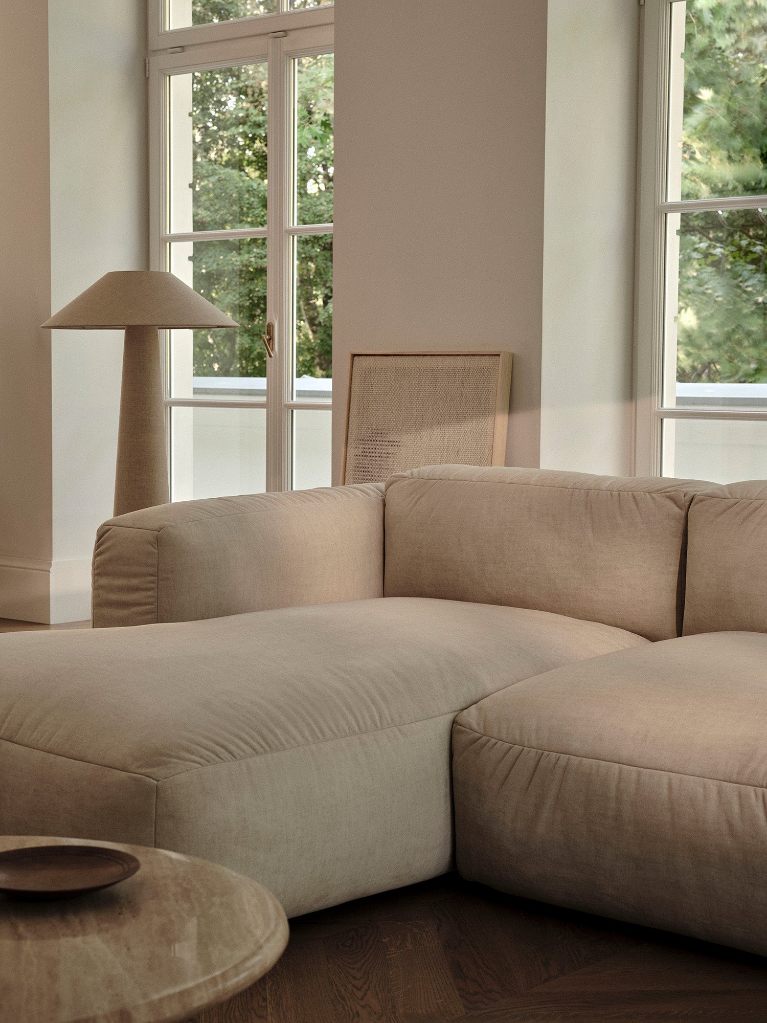 Canapé d'angle modulable Martina gauche 3 places