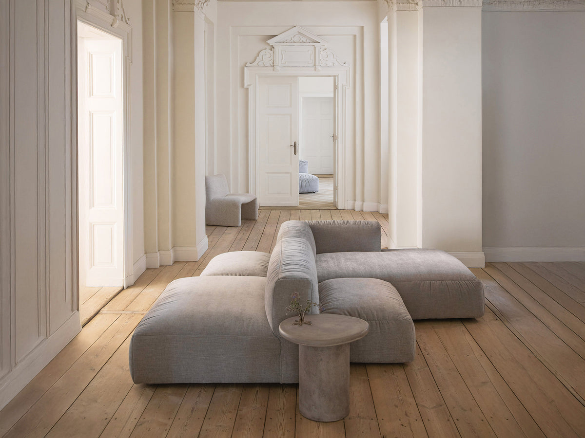 Martina Modulares Ecksofa links 3 Sitzer in Light Grey-Boston präsentiert im Onlineshop von KAQTU Design AG. L-Sofa links ist von Micadoni