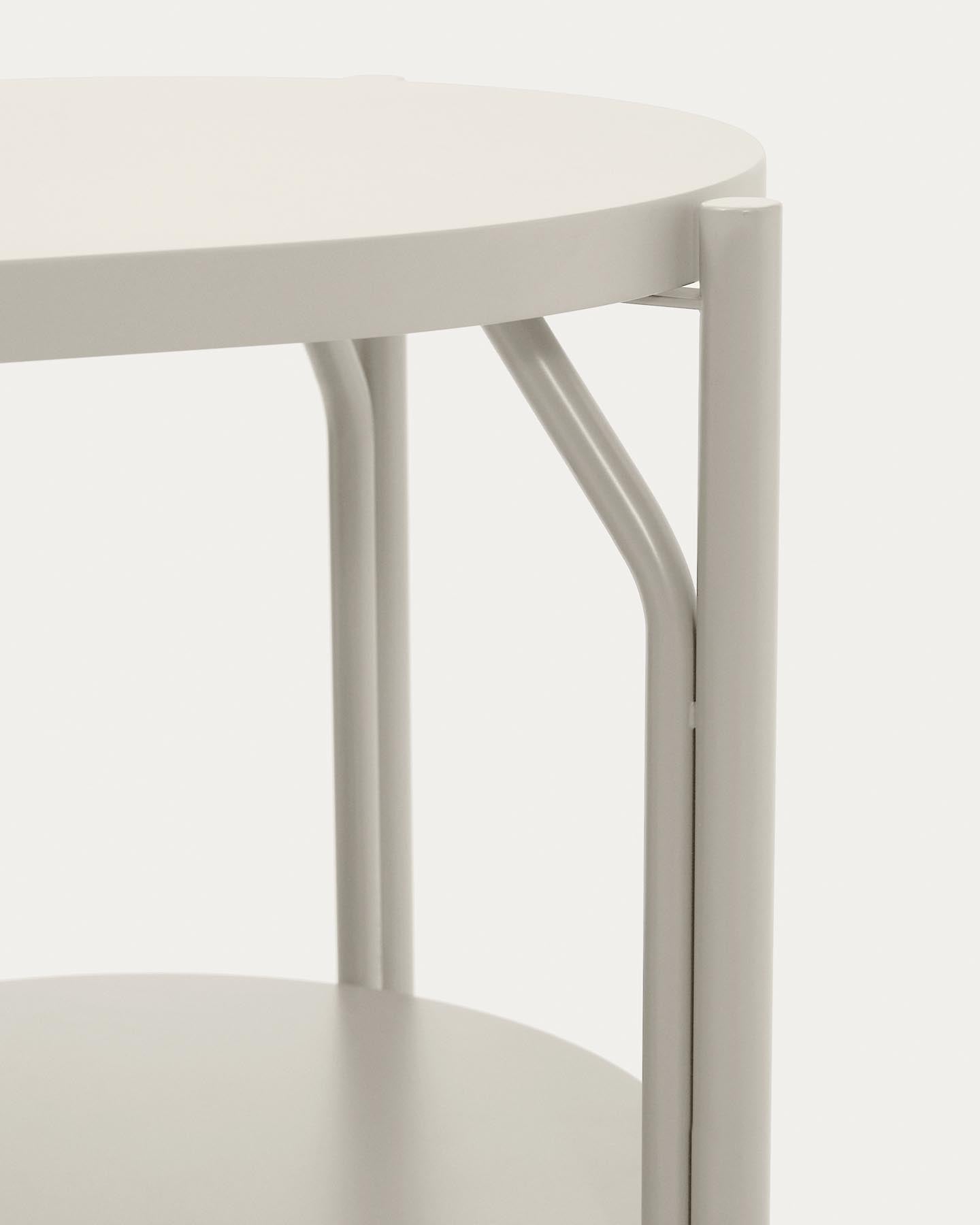 Badezimmermöbel Arely mit Stahlgestell und weiß lackiertem MDF, 90 x 40 cm in Beige präsentiert im Onlineshop von KAQTU Design AG. Badzubehör ist von Kave Home