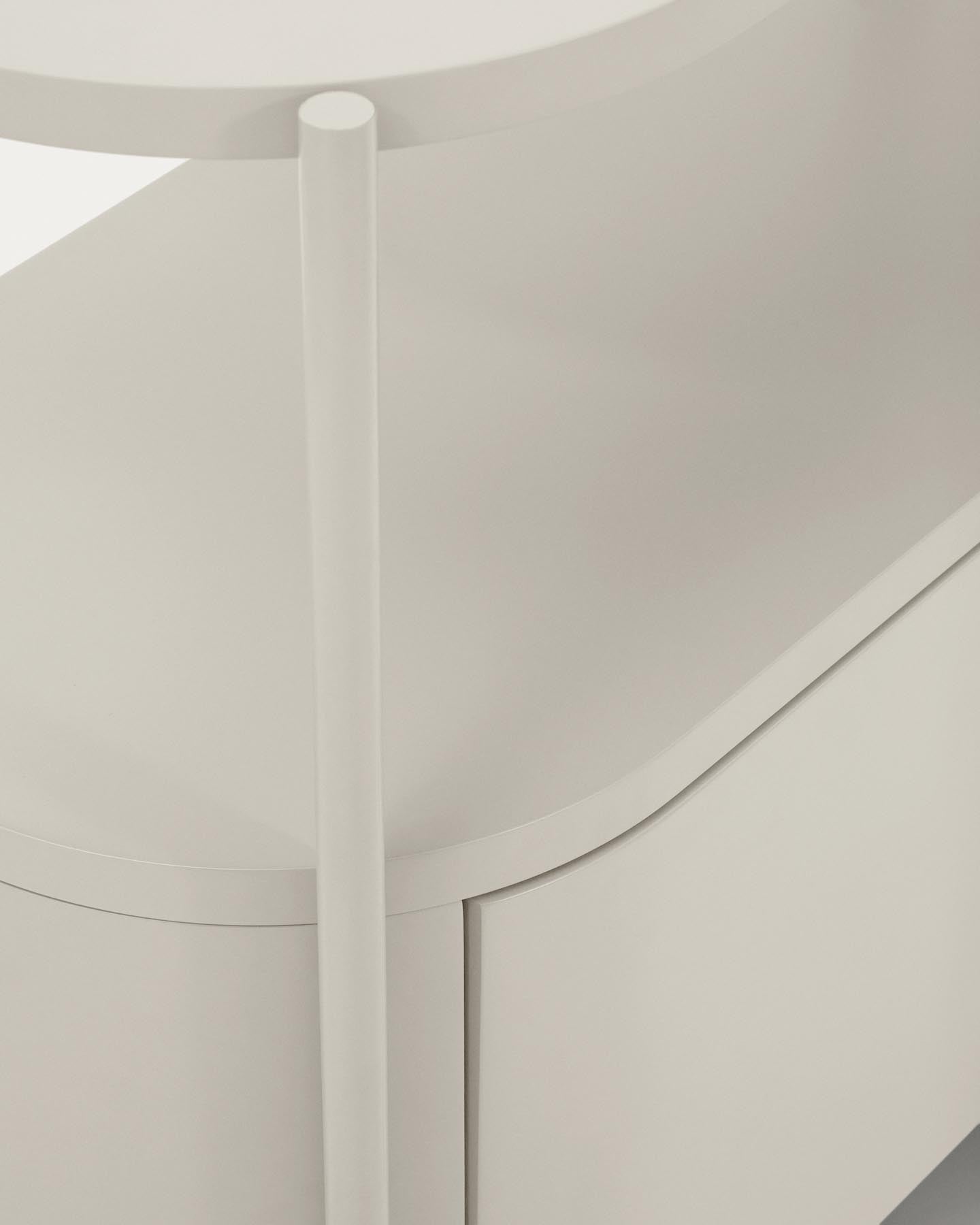 Badezimmermöbel Arely mit Stahlgestell und weiß lackiertem MDF, 90 x 40 cm in Beige präsentiert im Onlineshop von KAQTU Design AG. Badzubehör ist von Kave Home