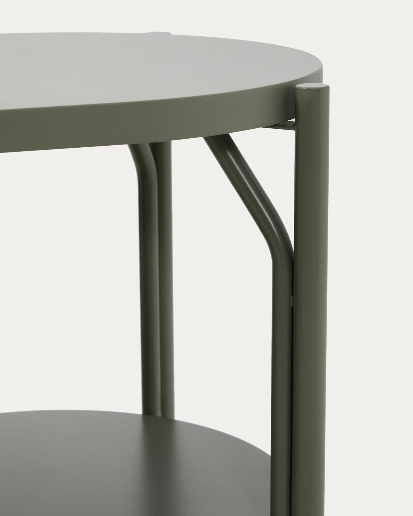 Badezimmermöbel Arely mit Stahlgestell und grün lackiertem MDF, 90 x 40 cm in Dunkelgrün präsentiert im Onlineshop von KAQTU Design AG. Badzubehör ist von Kave Home