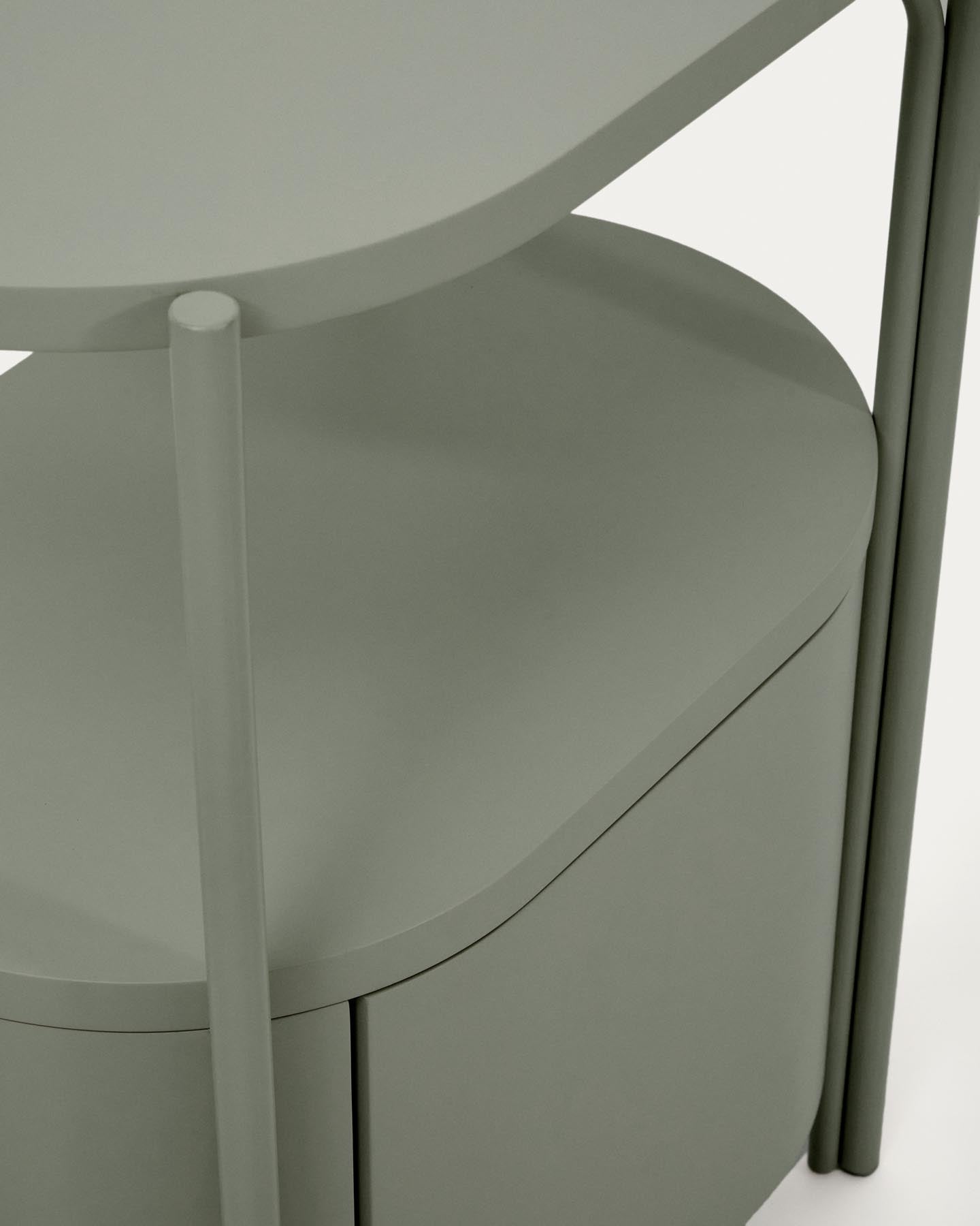 Badezimmermöbel Arely mit Stahlgestell und grün lackiertem MDF, 60 x 40 cm in Dunkelgrün präsentiert im Onlineshop von KAQTU Design AG. Badzubehör ist von Kave Home