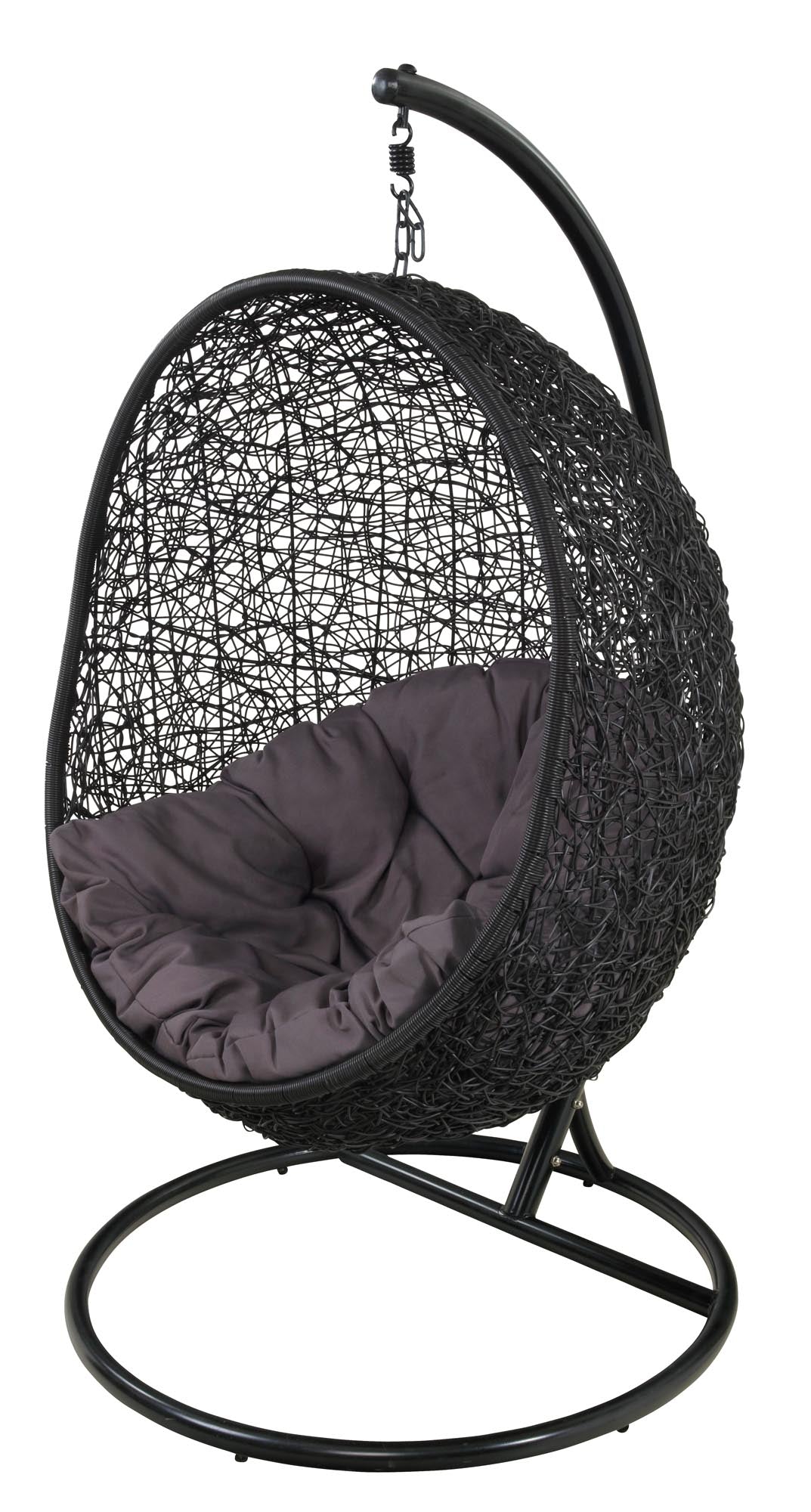 Hängeschaukel Alonso, Wicker schwarz in präsentiert im Onlineshop von KAQTU Design AG. Hängesessel ist von Be Garden