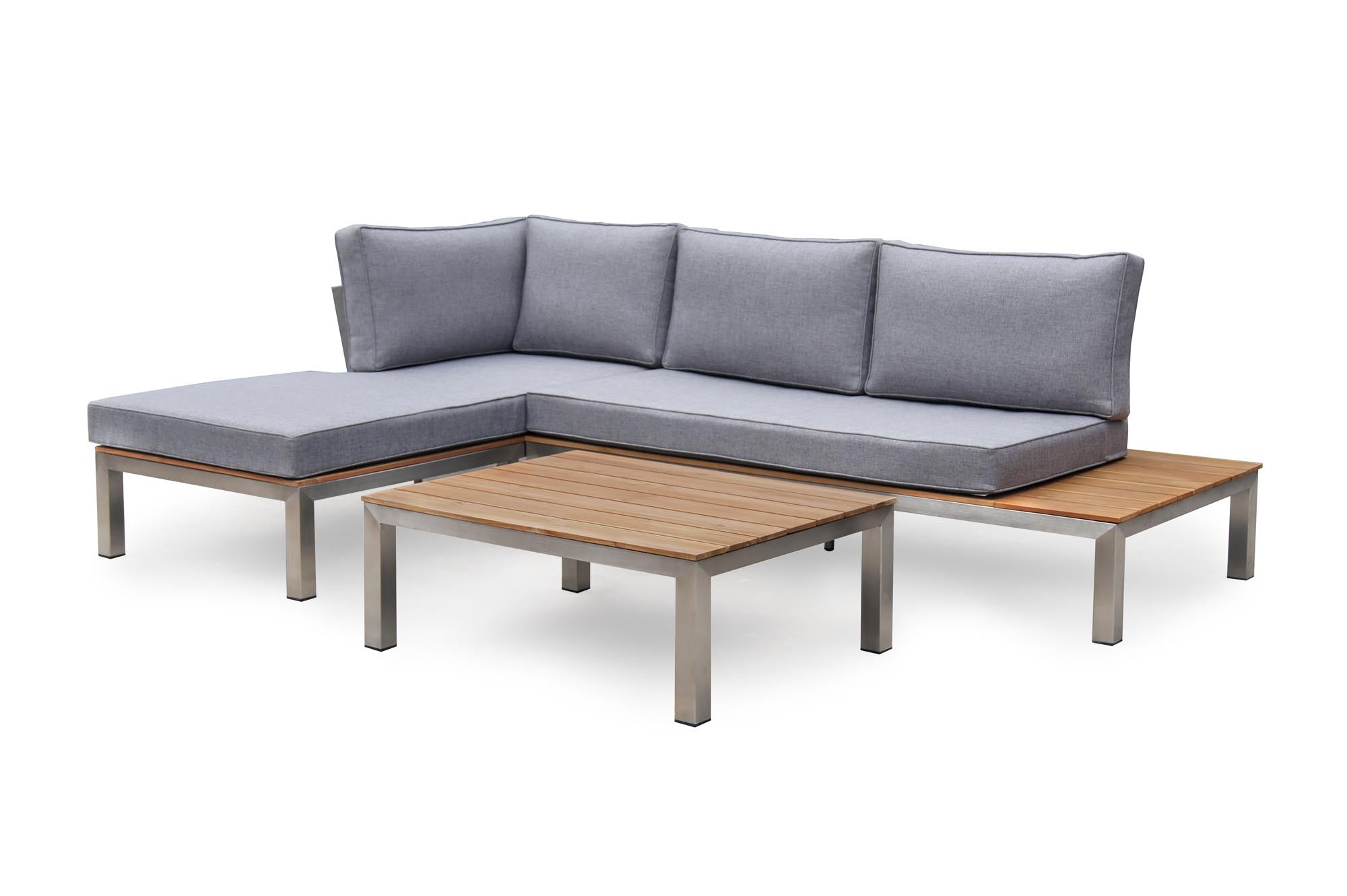 Gartenlounge Verona klein in Teakholz präsentiert im Onlineshop von KAQTU Design AG. Loungeset ist von Be Garden