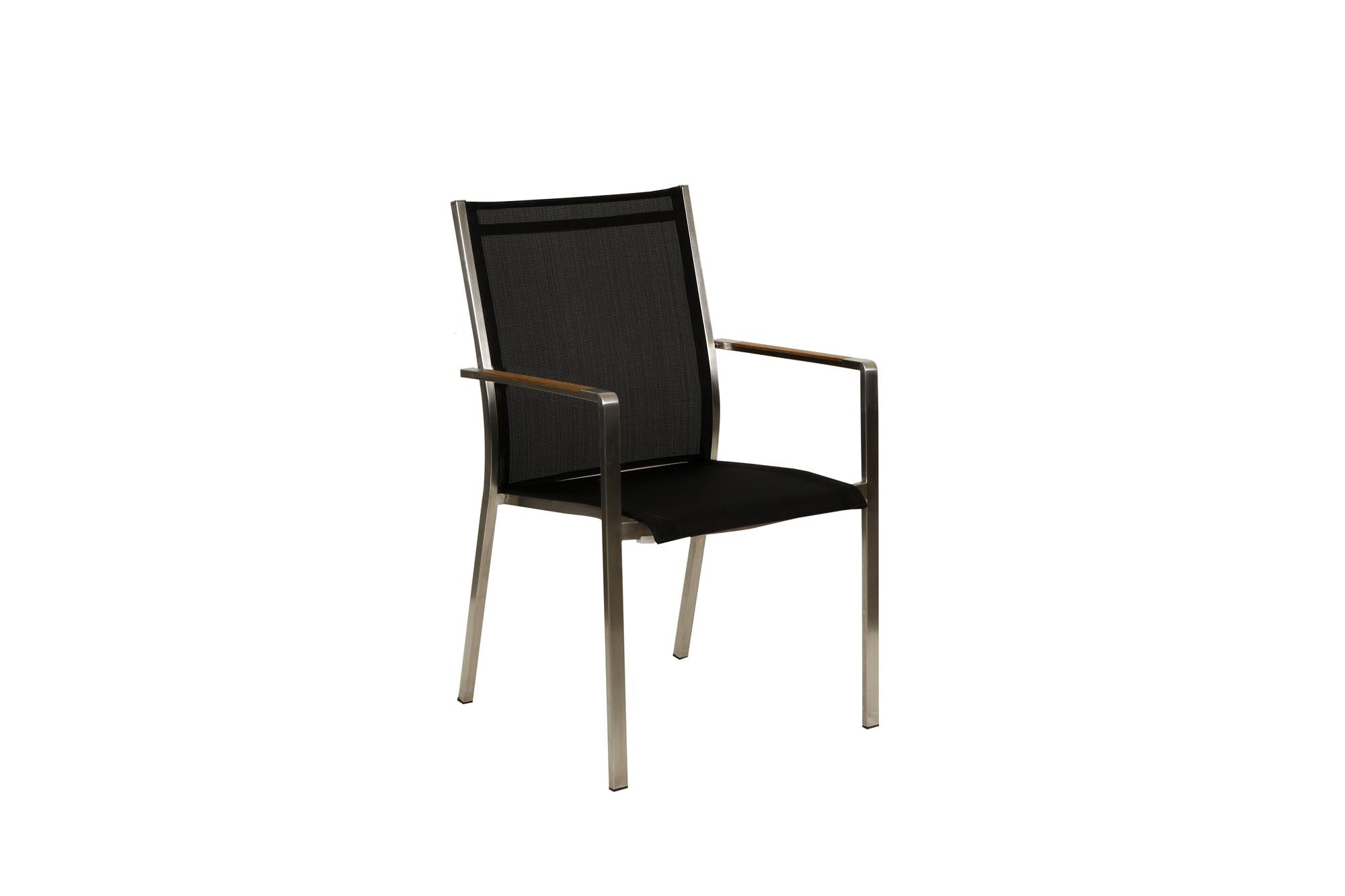 Gartenstuhl Florio II mit Teak-Armlehnen in präsentiert im Onlineshop von KAQTU Design AG. Gartenstuhl mit Armlehnen ist von Be Garden