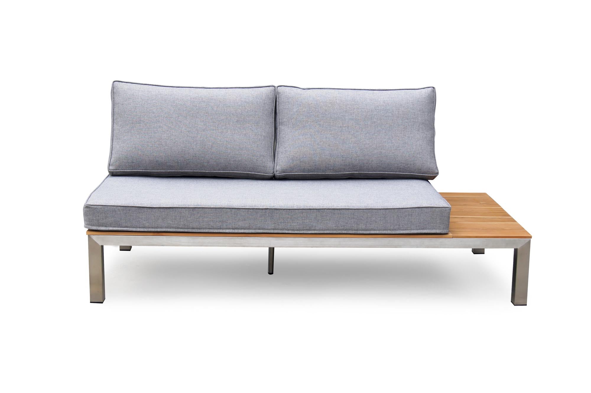 Modernes Sofaelement Verona aus hochwertigem Teakholz, perfekt für entspannte Stunden im Freien und stilvolle Gartenmöbel.