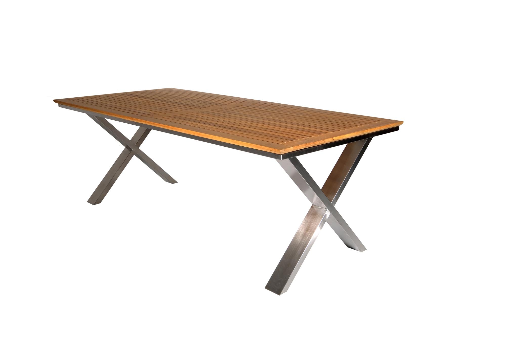 Gartentisch Monaco X-Form Teakplatte in Teak präsentiert im Onlineshop von KAQTU Design AG. Gartentisch ist von Be Garden