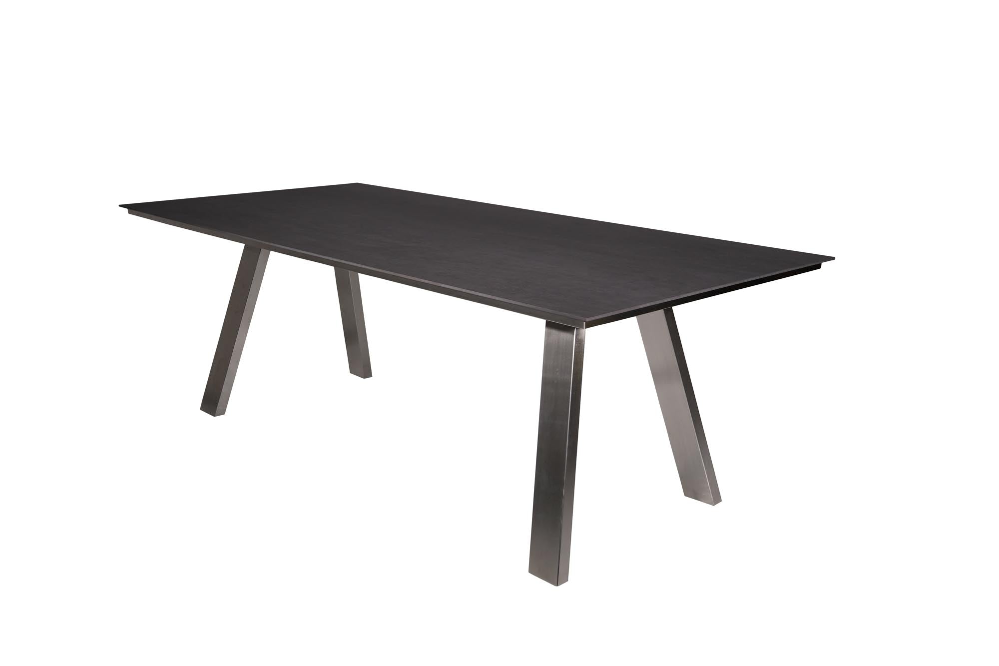 Gartentisch Monaco, Edelstahl A-Form, 210x100 cm in Grau präsentiert im Onlineshop von KAQTU Design AG. Gartentisch ist von Be Garden
