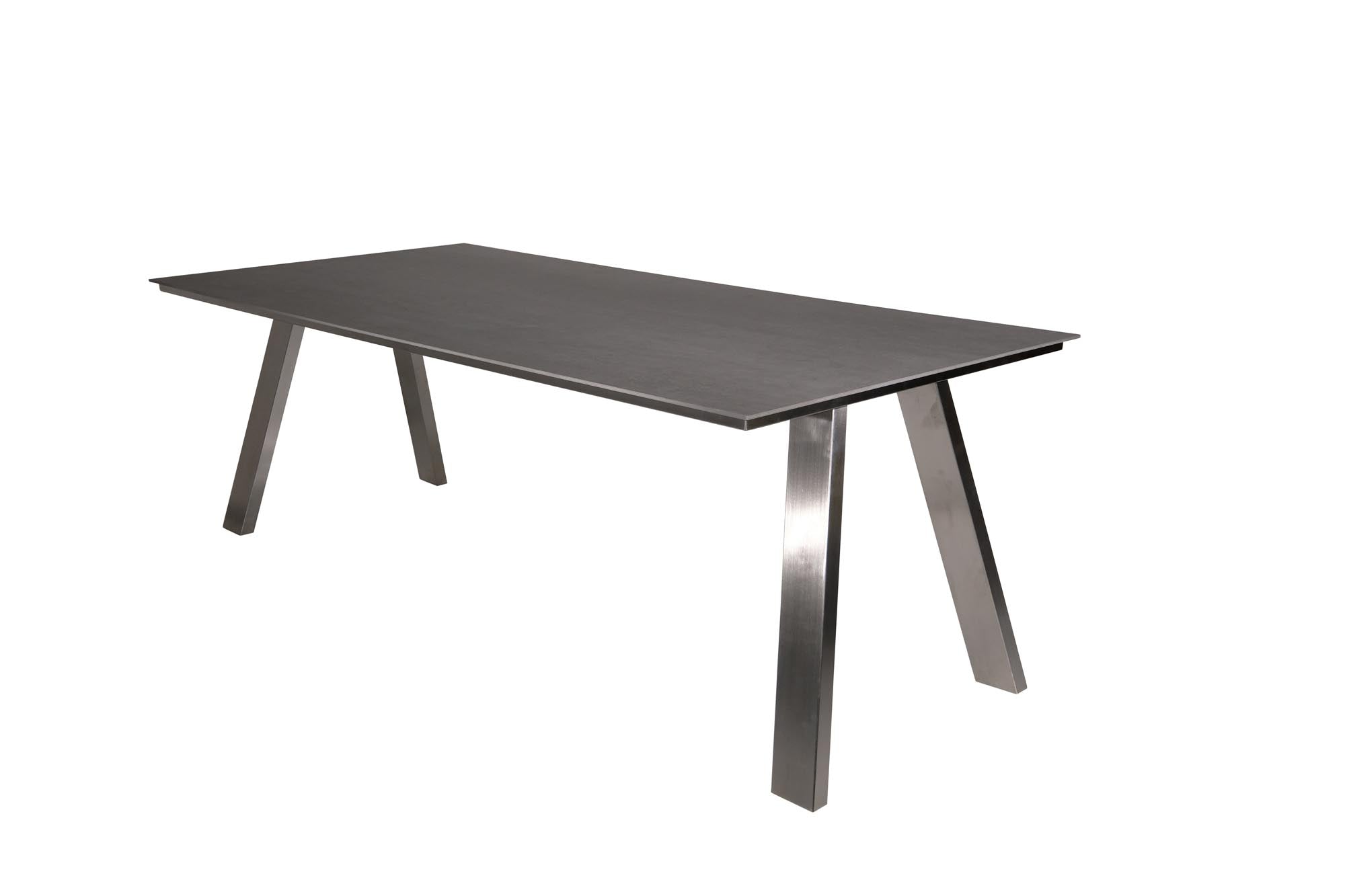 Eleganter Gartentisch Monaco in A-Form mit stilvollem Keramikdekor in Anthrazit, ideal für gemütliche Stunden im Freien von Be Garden.