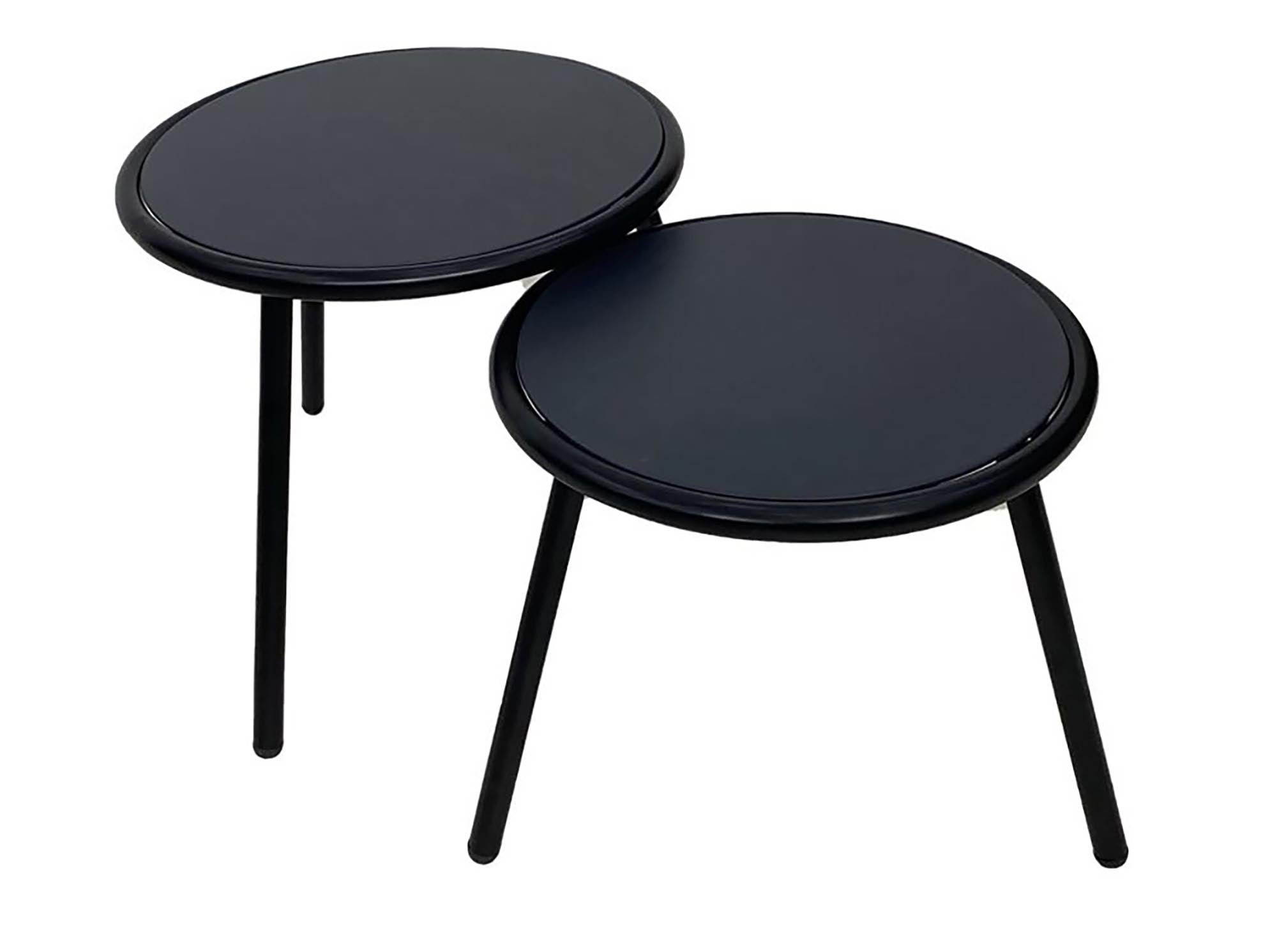 Eleganter Couchtisch Marisa mit einem Durchmesser von 50 cm aus Glas, ideal für stilvolle Wohnzimmergestaltung. Von Be Garden.
