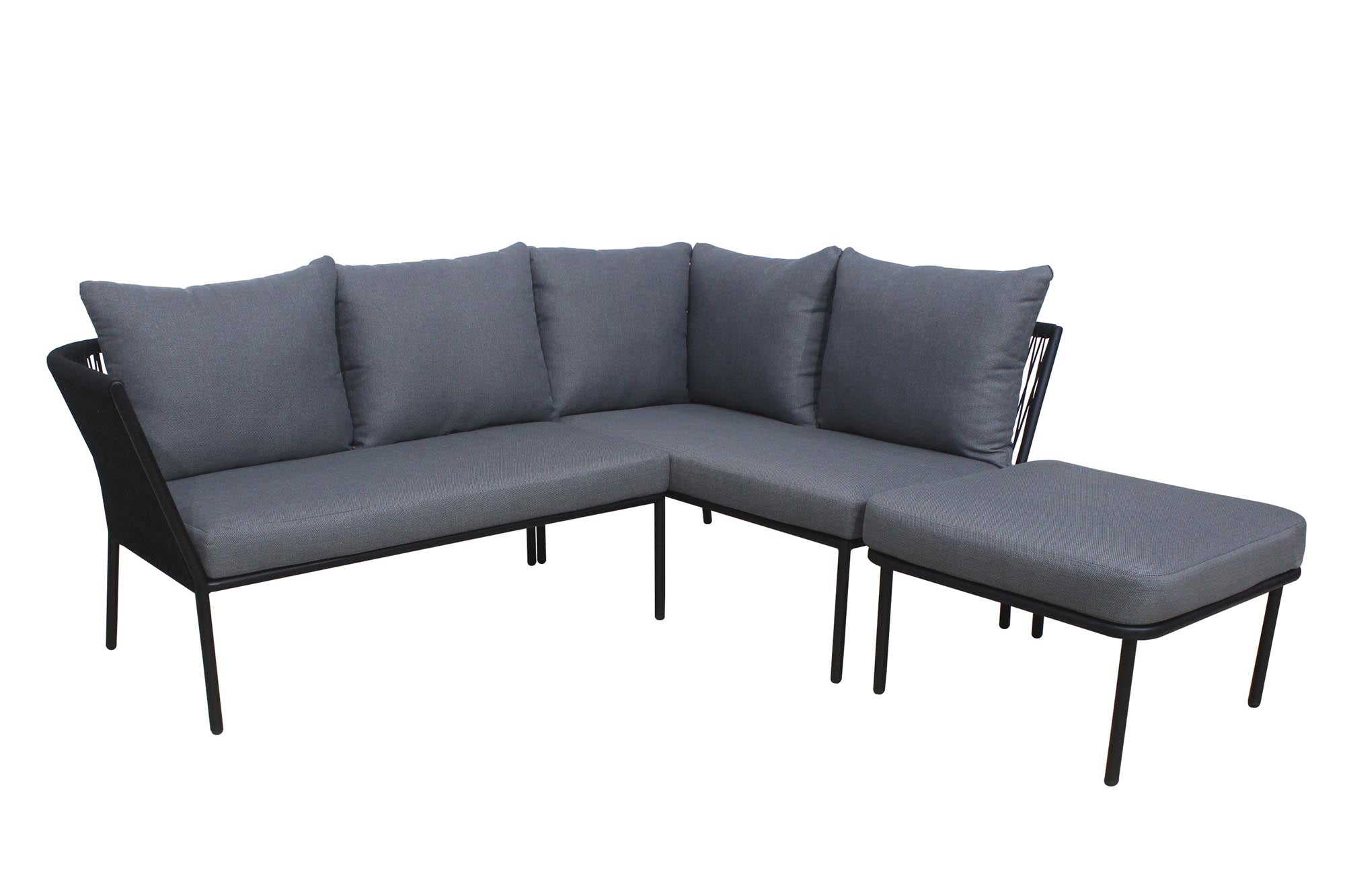 Loungegruppe Viola kleine Ecke mit Hocker in präsentiert im Onlineshop von KAQTU Design AG. Loungeset ist von Be Garden