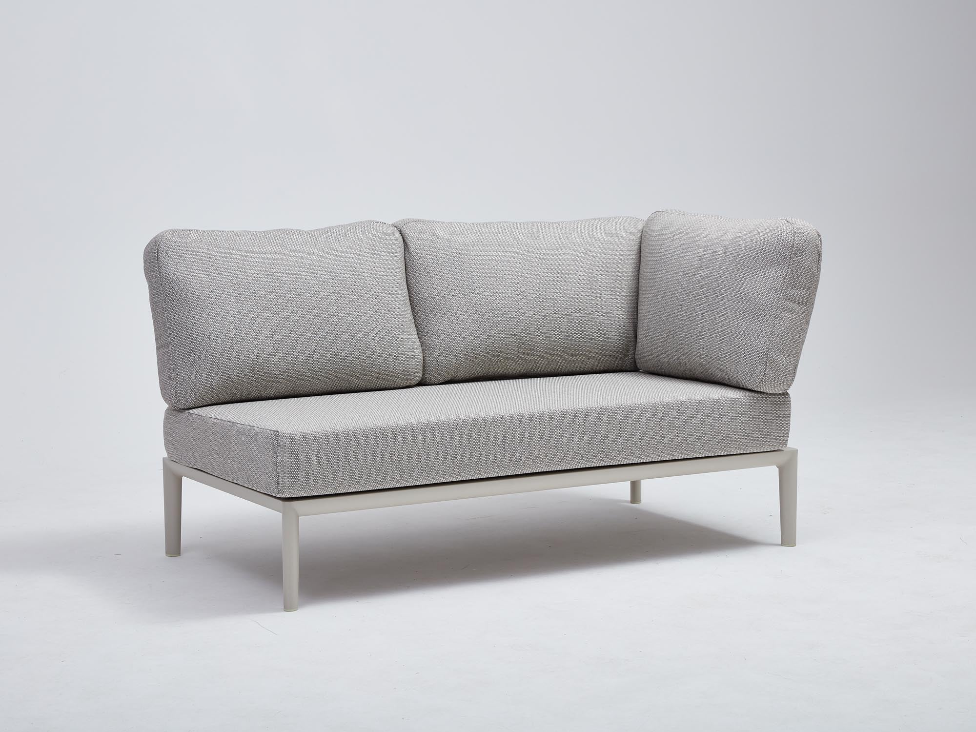 Beige Gartensofa 2-Sitzer mit Ecke Fiore von Be Garden, ideal für entspannte Stunden im Garten oder auf der Terrasse.