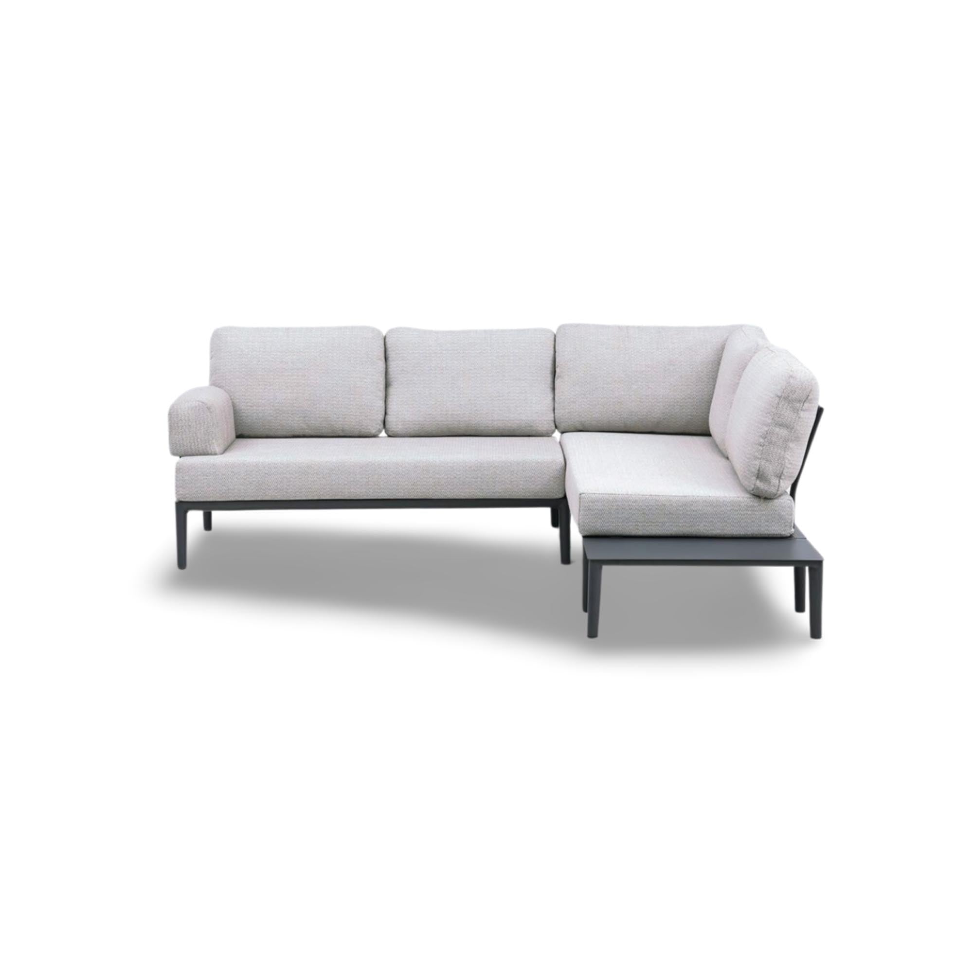 Elegante Armlehne für das Fiore Sofa von Be Garden, ideal für den Outdoor-Bereich, in stilvollem Anthrazit. Perfekte Ergänzung für Ihre Lounge.