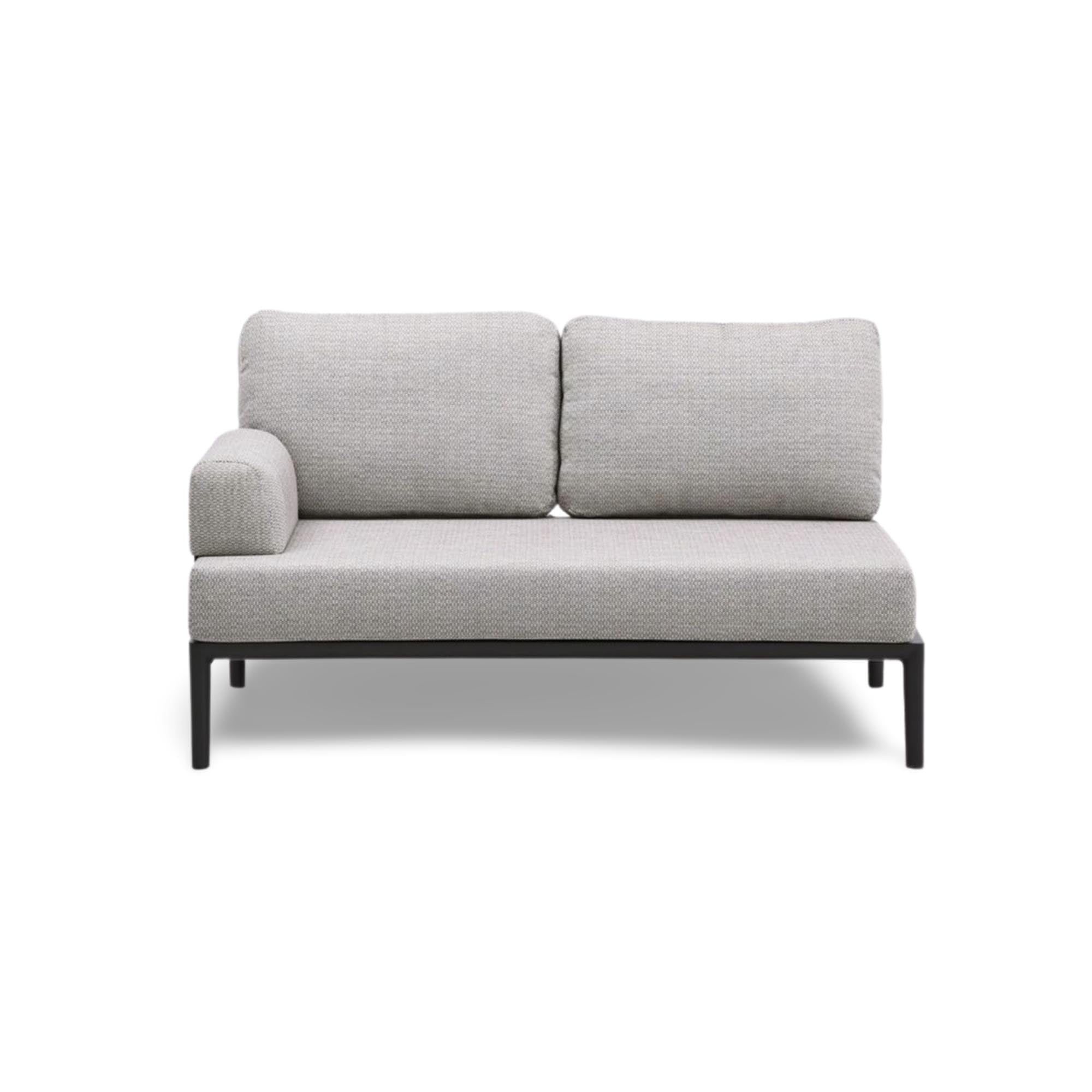 Stilvolle Armlehne für das Fiore Sofa von Be Garden, ideal für Outdoor-Bereiche. In edlem Anthrazit für eine moderne Atmosphäre im Freien.