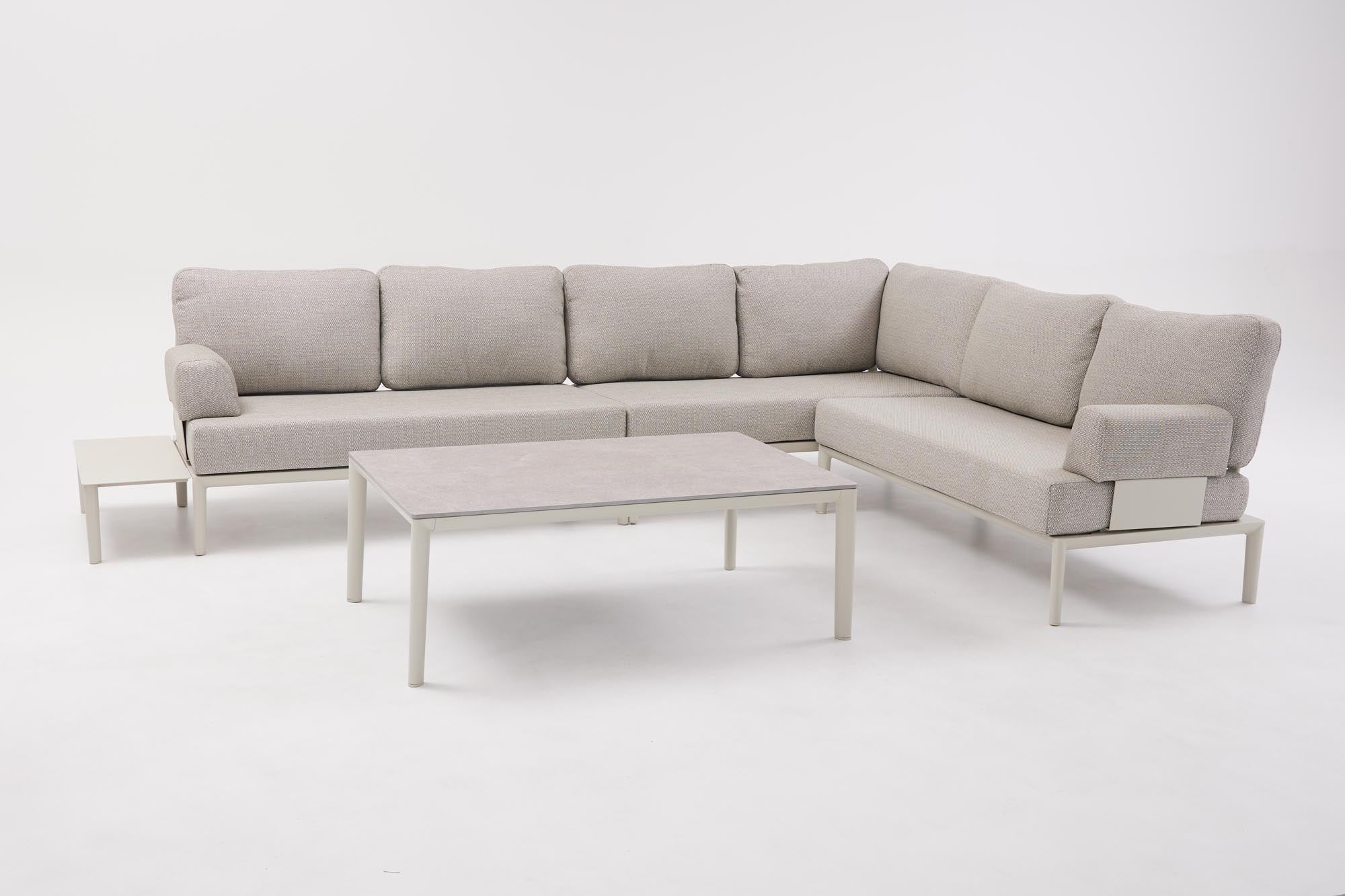 Beistelltisch Fiore 74x32x25.5 cm in Beige präsentiert im Onlineshop von KAQTU Design AG. Beistelltisch Outdoor ist von Be Garden
