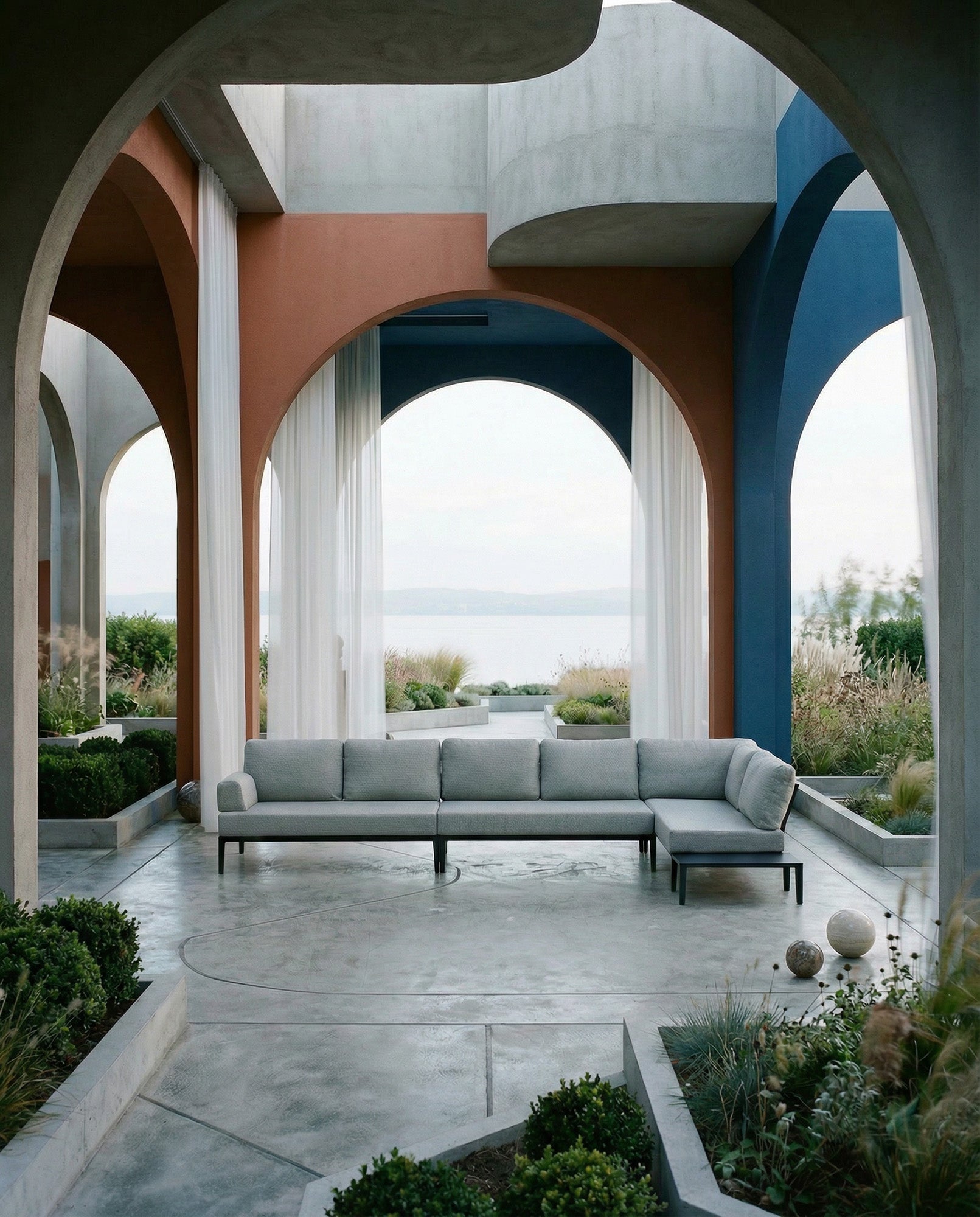 Stylisches und flexibles XXL-Garten-Loungeset Fiore für 8 Personen in elegantem Anthrazit, ideal für entspannte Stunden im Freien.