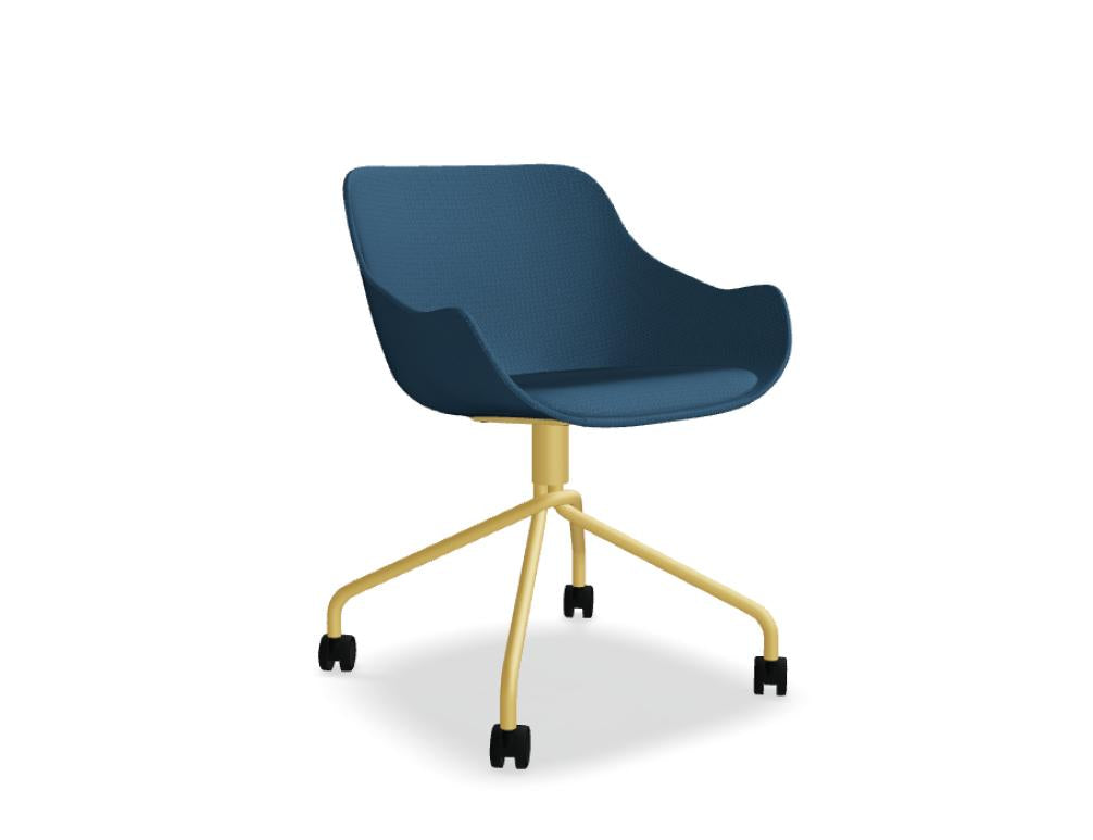 Baltic Classic BL4P13K - Stuhl Drehbasis in Blau präsentiert im Onlineshop von KAQTU Design AG. Drehstuhl ist von Mdd