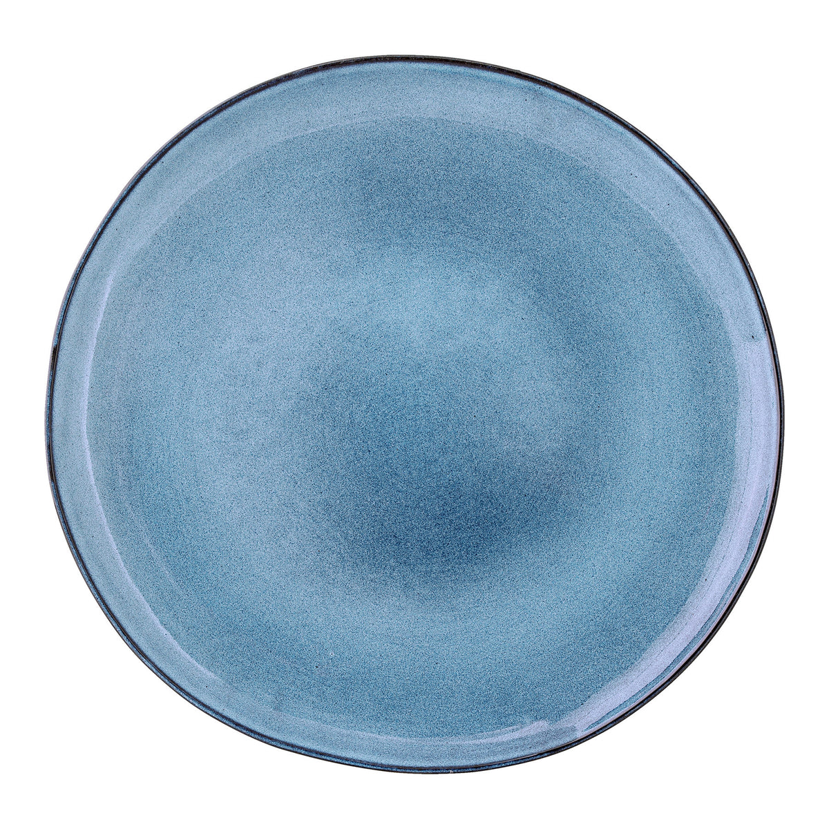 Sandrine Teller, Blau, Steingut in Blue präsentiert im Onlineshop von KAQTU Design AG. Teller ist von Bloomingville