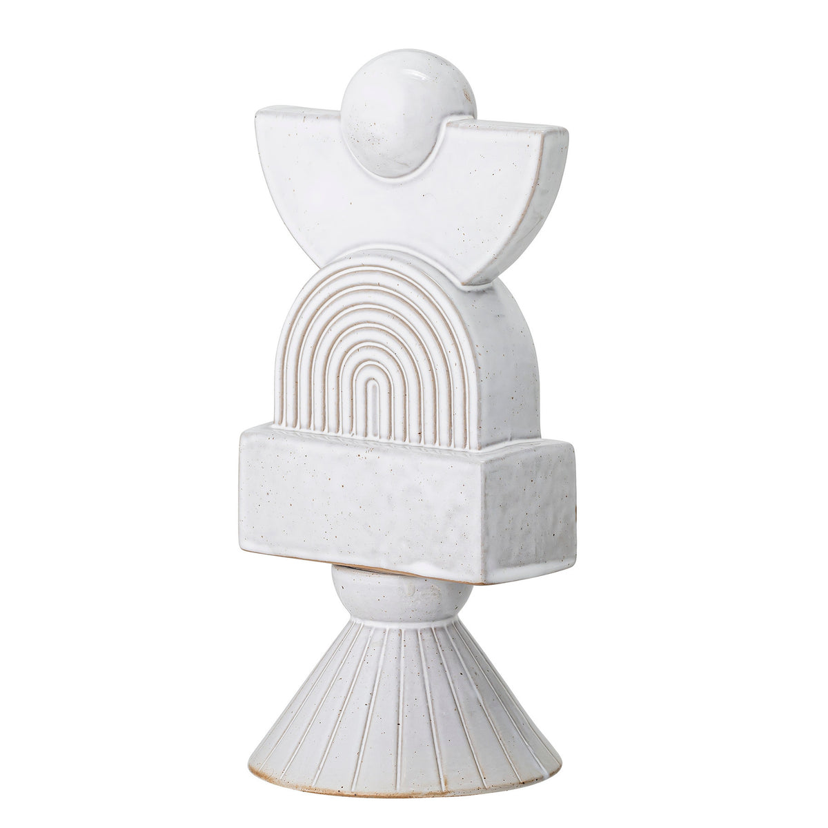 Beatrice Deko, Weiá, Steingut in White präsentiert im Onlineshop von KAQTU Design AG. Kunstgegenstände ist von Bloomingville