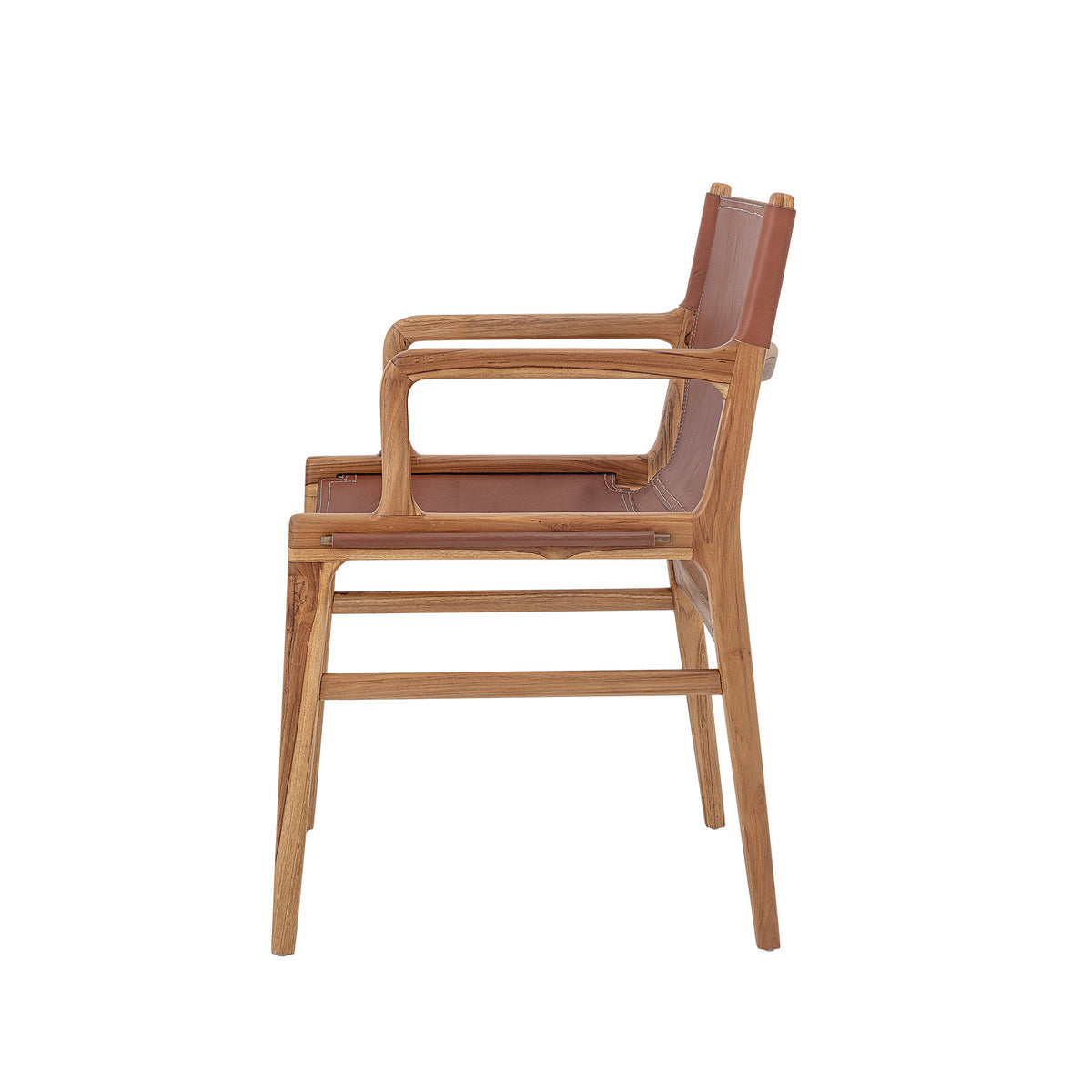 Ollie Loungesessel, Braun, Leder in Braun präsentiert im Onlineshop von KAQTU Design AG. Sessel ist von Bloomingville