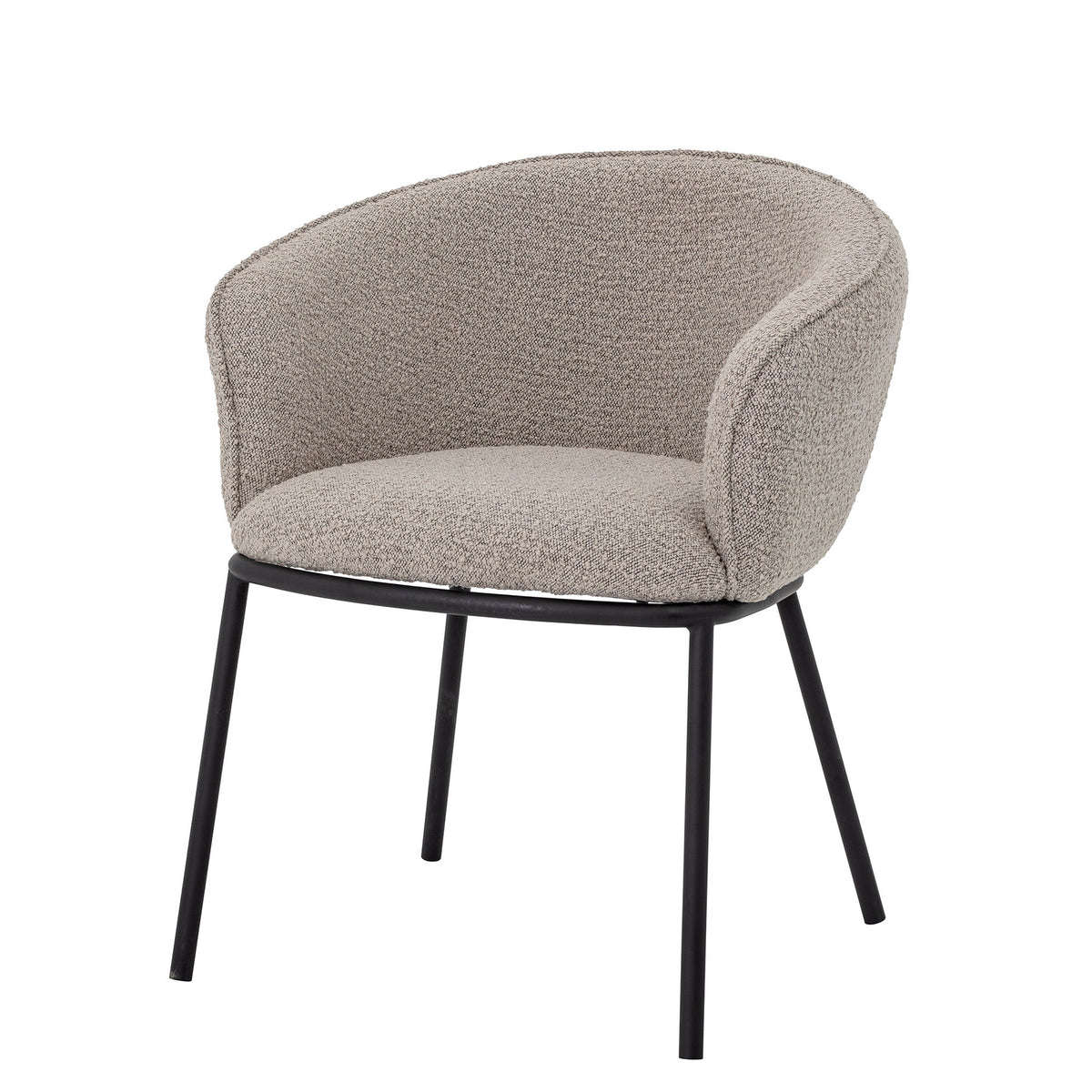 Cortone Esszimmerstuhl, Grau, Polyester in Grau präsentiert im Onlineshop von KAQTU Design AG. Stuhl mit Armlehne ist von Bloomingville