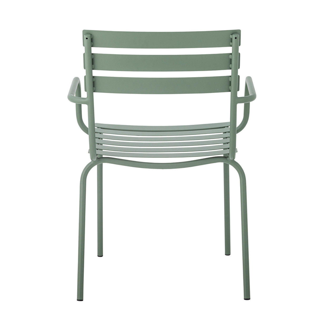 Monsi Esszimmerstuhl, Grün, Verzinktes Metall in Green präsentiert im Onlineshop von KAQTU Design AG. Gartenstuhl mit Armlehnen ist von Bloomingville