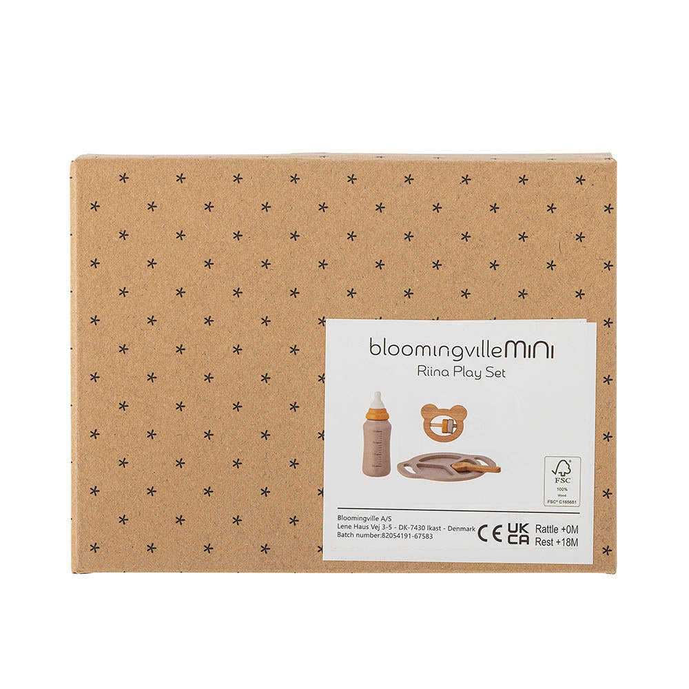 Riina Spielset, Grau, FSC® 100%, Beech in Grey präsentiert im Onlineshop von KAQTU Design AG. Spiele Kids ist von Bloomingville Mini