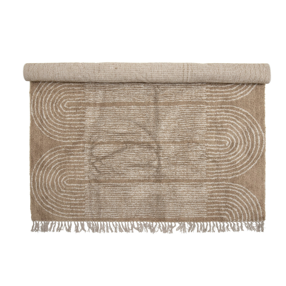 Zeynep Teppich, Braun, Baumwolle in Brown präsentiert im Onlineshop von KAQTU Design AG. Teppich ist von Bloomingville