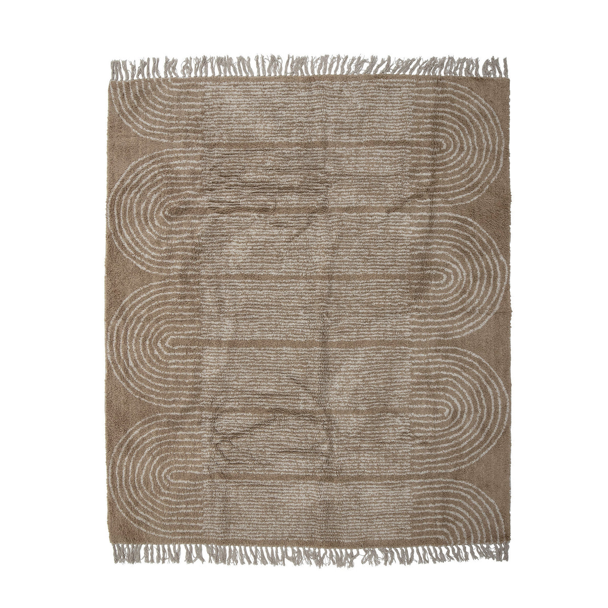 Zeynep Teppich, Braun, Baumwolle in Brown präsentiert im Onlineshop von KAQTU Design AG. Teppich ist von Bloomingville