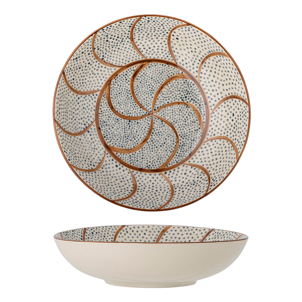 Heikki Schale, Braun, Steingut in Brown präsentiert im Onlineshop von KAQTU Design AG. Schale ist von Bloomingville