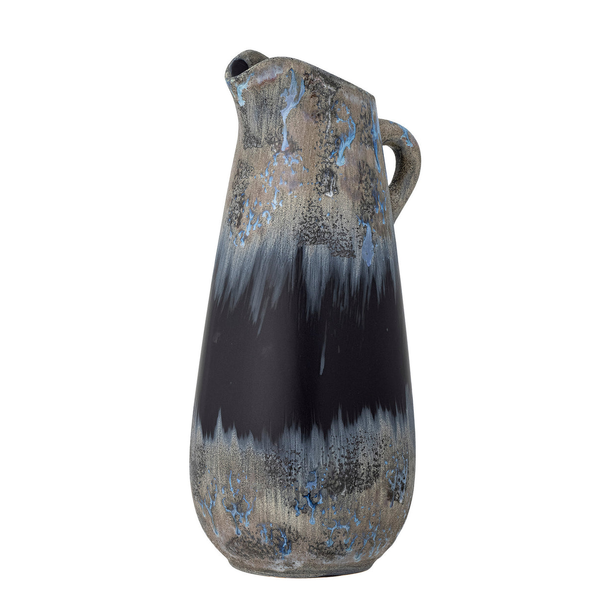 Khumo Vase, Schwarz, Steingut in Black präsentiert im Onlineshop von KAQTU Design AG. Vase ist von Creative Collection