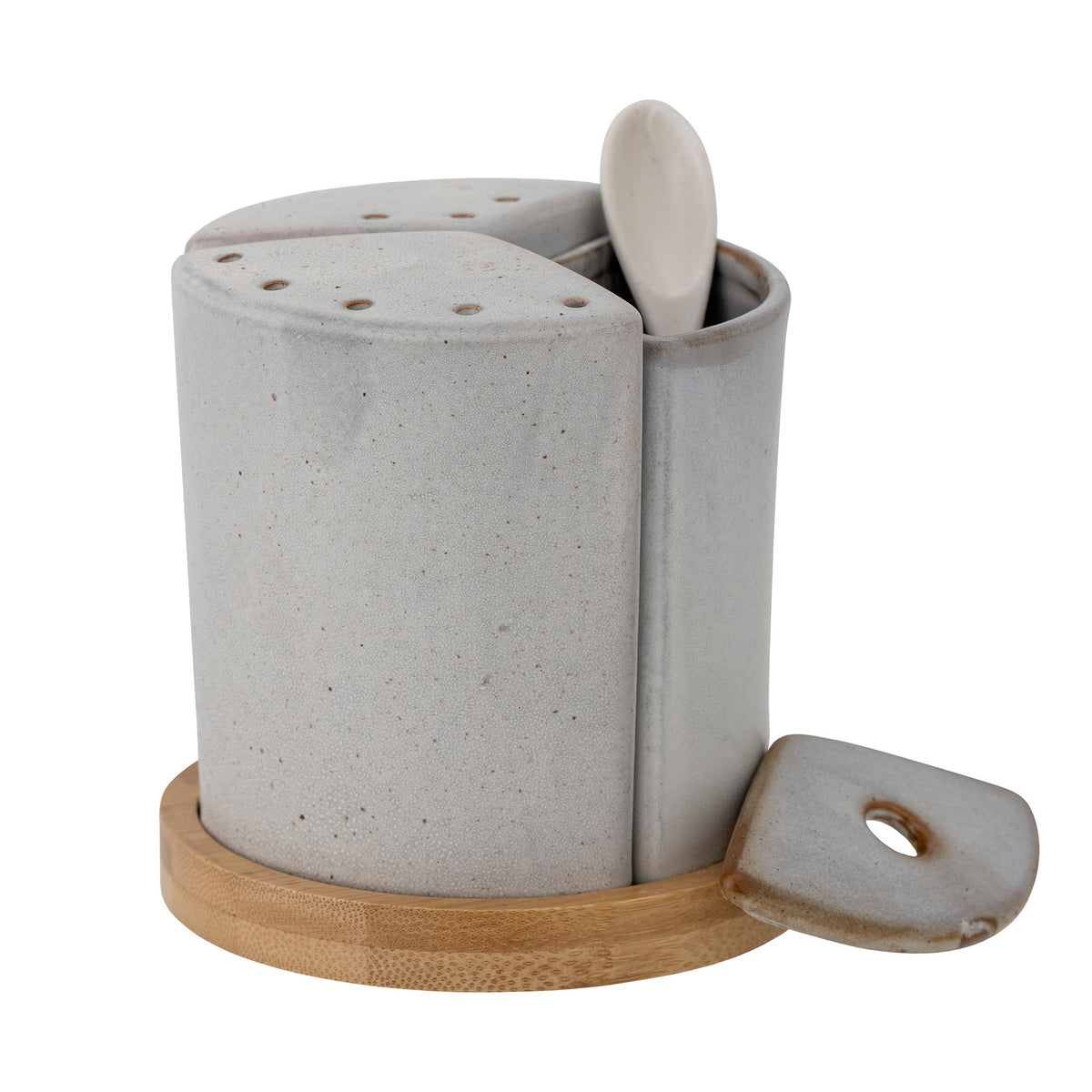 Josefine Salz- und Pfefferstreuer, Grau, Steingut in Grey präsentiert im Onlineshop von KAQTU Design AG. Salz & Pfeffer ist von Bloomingville