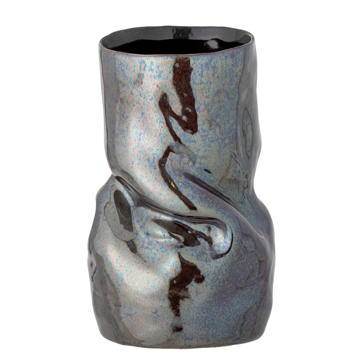 Apio Vase, Schwarz, Steingut in Black präsentiert im Onlineshop von KAQTU Design AG. Vase ist von Bloomingville