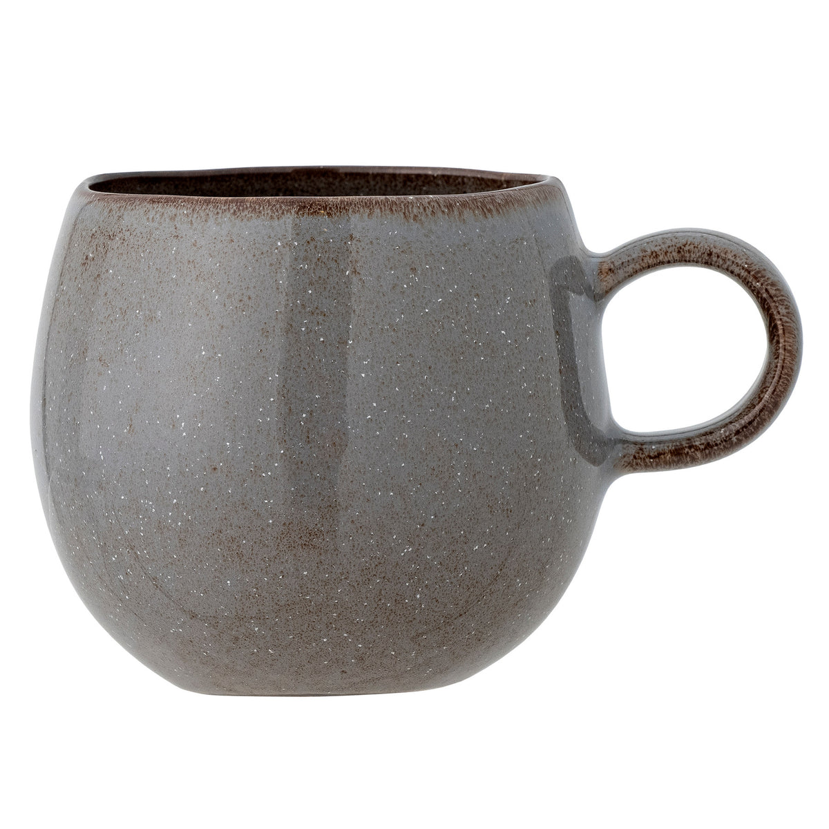 Sandrine Becher, Grau, Steingut in Grey präsentiert im Onlineshop von KAQTU Design AG. Tasse ist von Bloomingville
